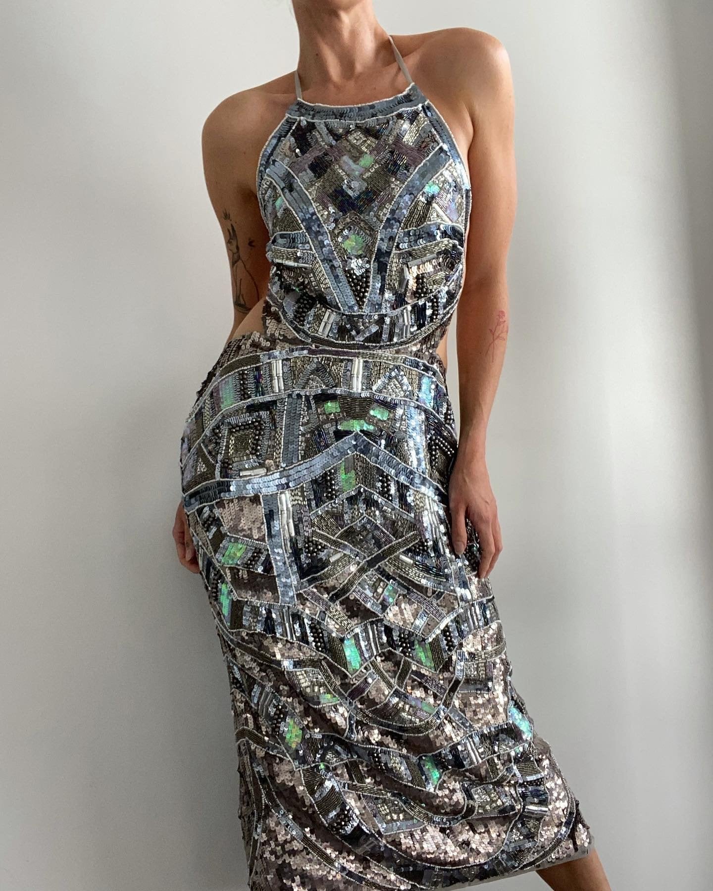 Mermaid Open Back Sequin Dress | Dresses