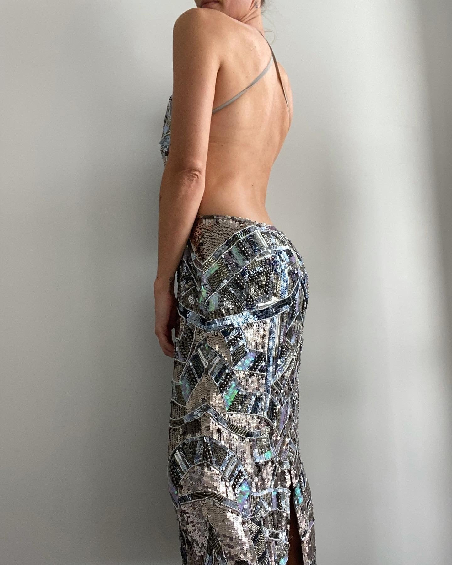 Mermaid Open Back Sequin Dress | Dresses