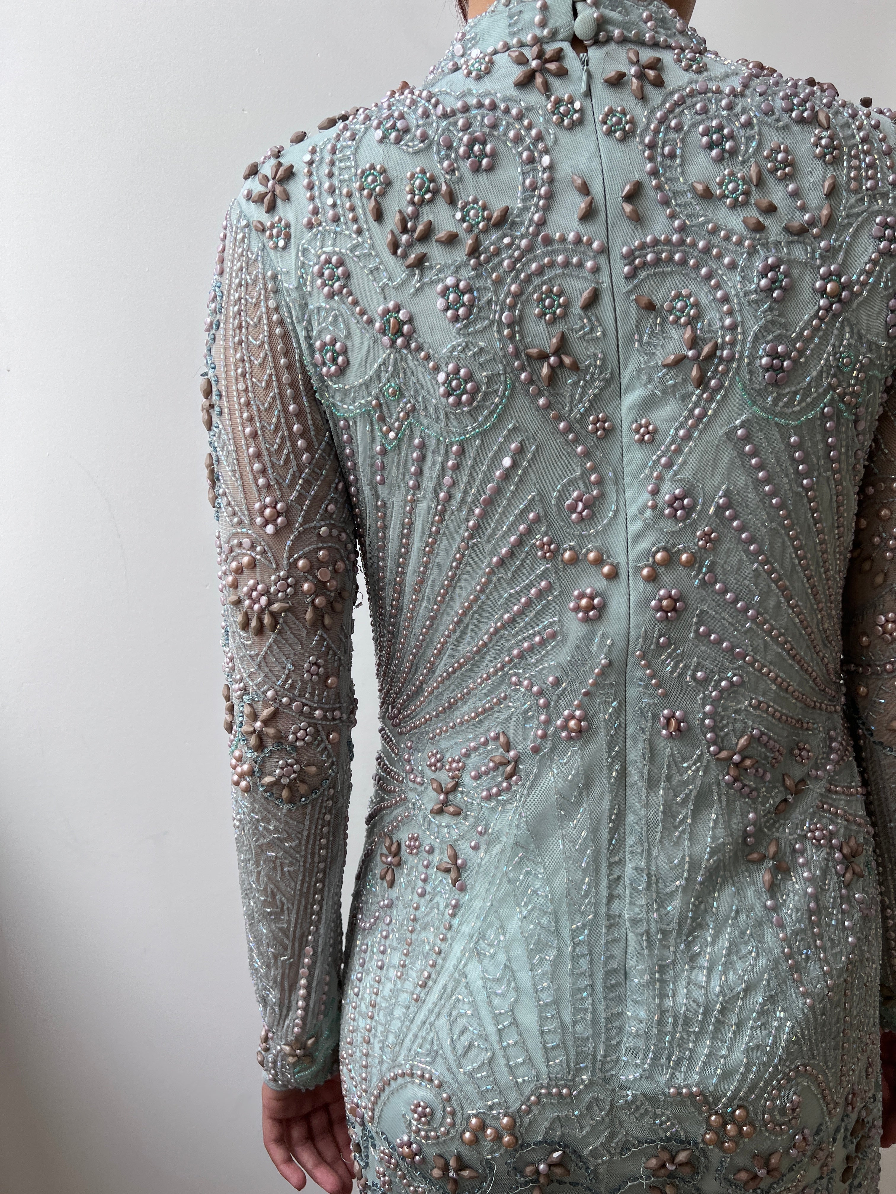 Soft Blue Sequin Mini Dress | Dresses