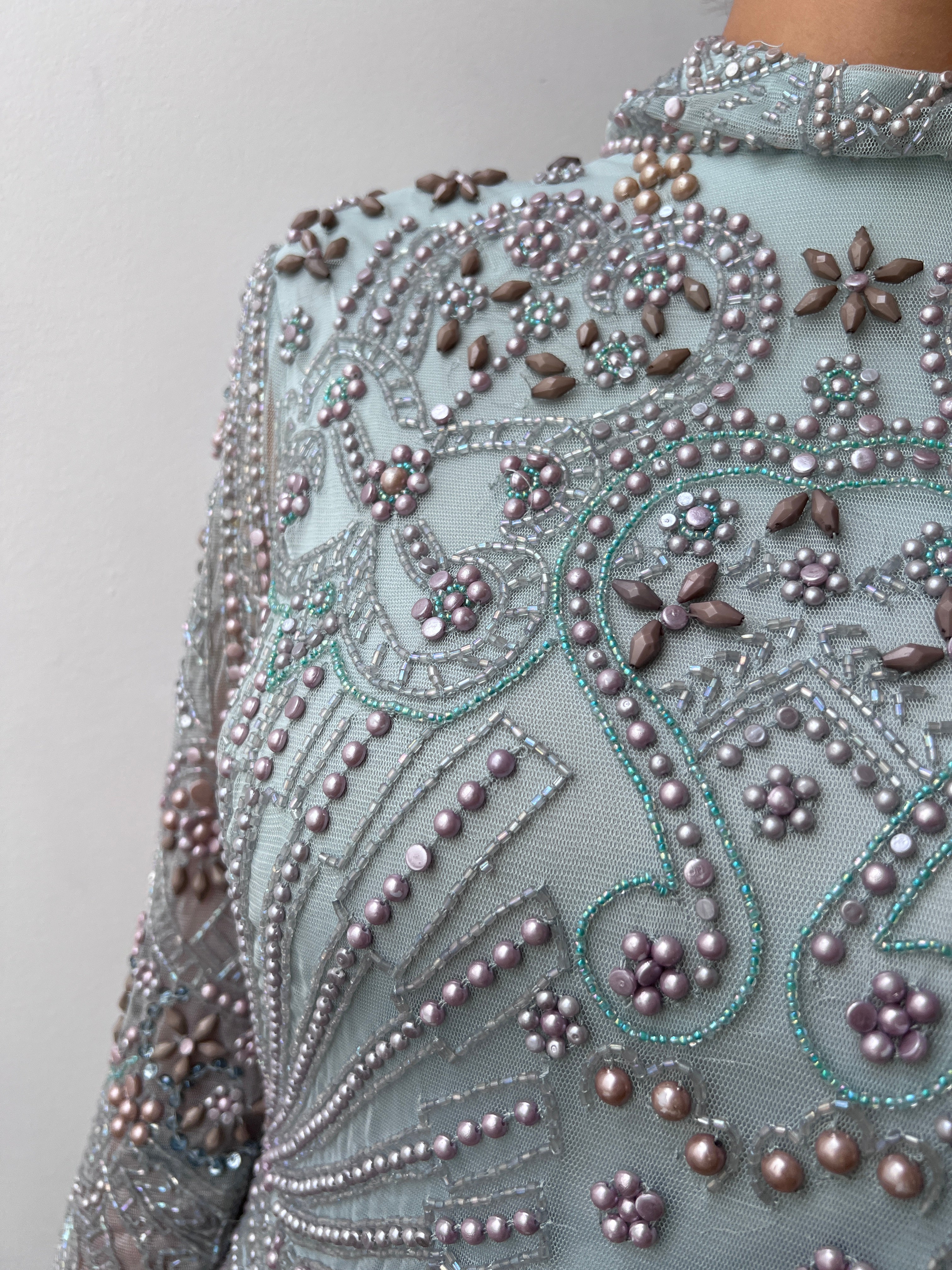 Soft Blue Sequin Mini Dress | Dresses