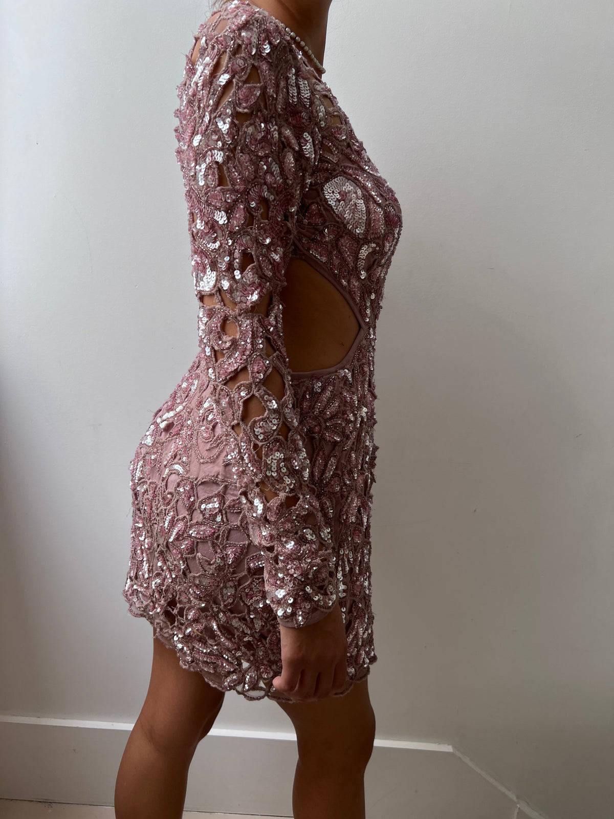 Future Nomads Pink Sequin Party Dress 2