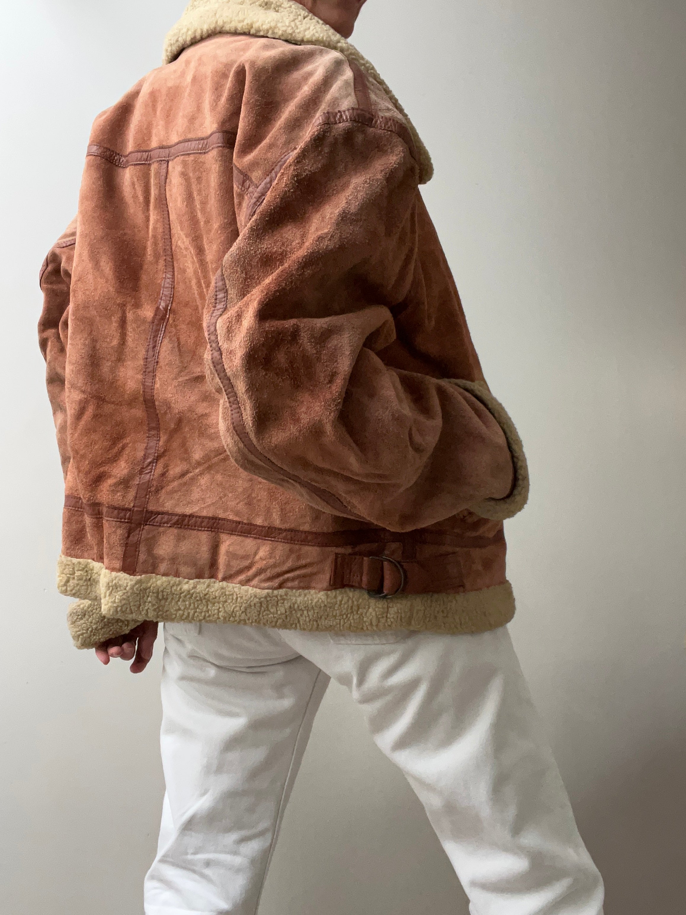 Not specified Jackets Large Peach Vintage Shearling Jacket