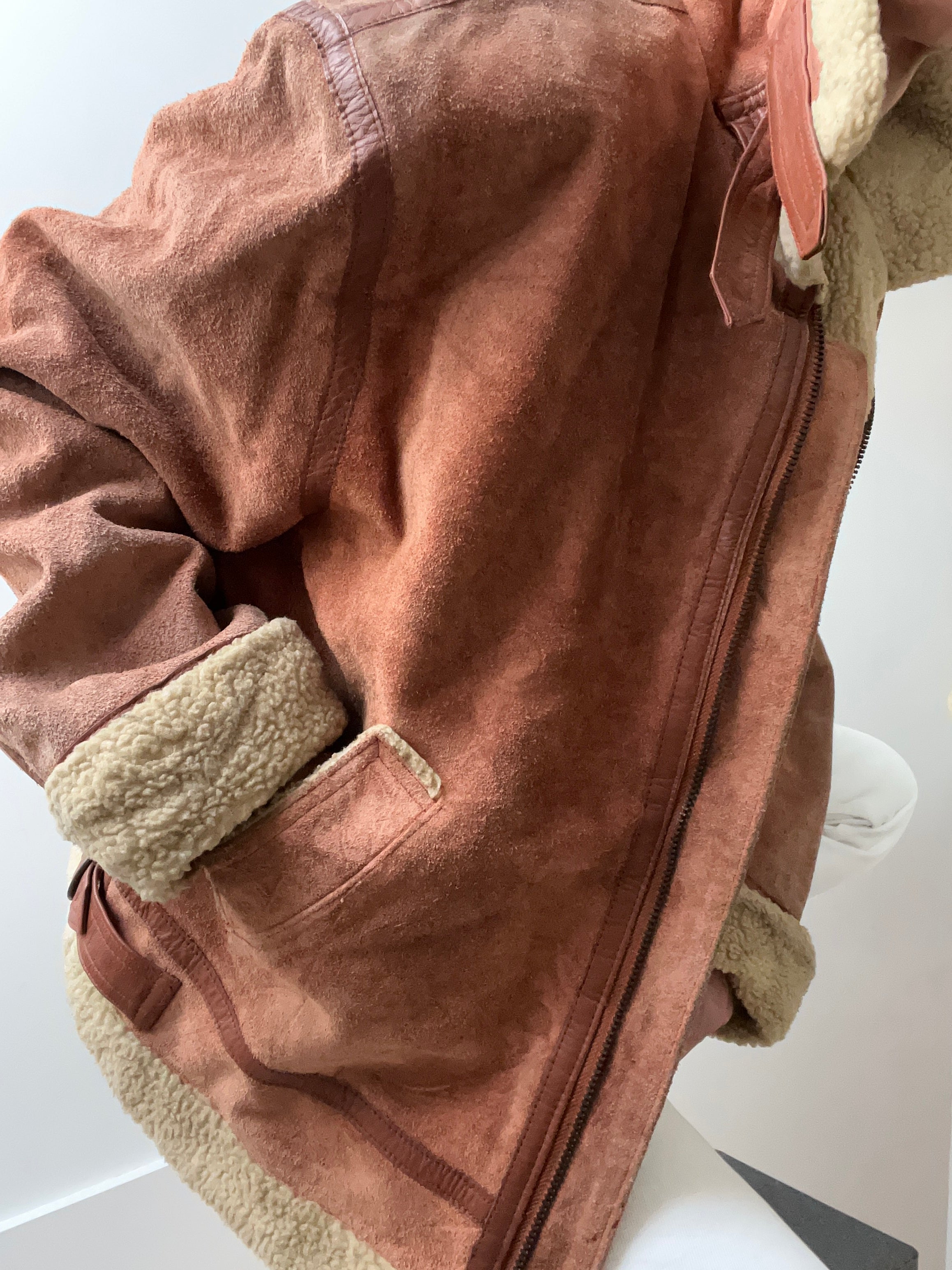 Not specified Jackets Large Peach Vintage Shearling Jacket