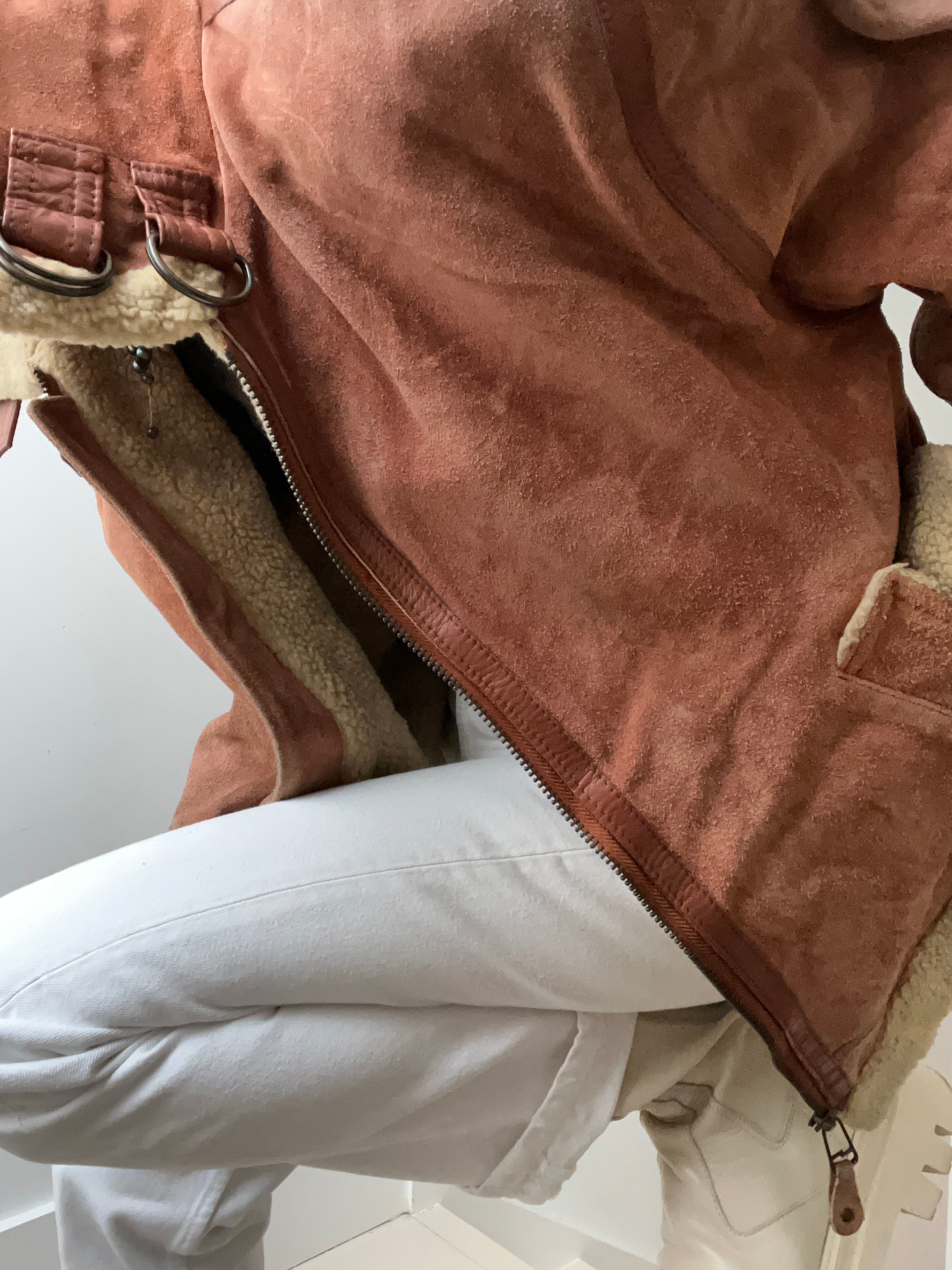 Not specified Jackets Large Peach Vintage Shearling Jacket