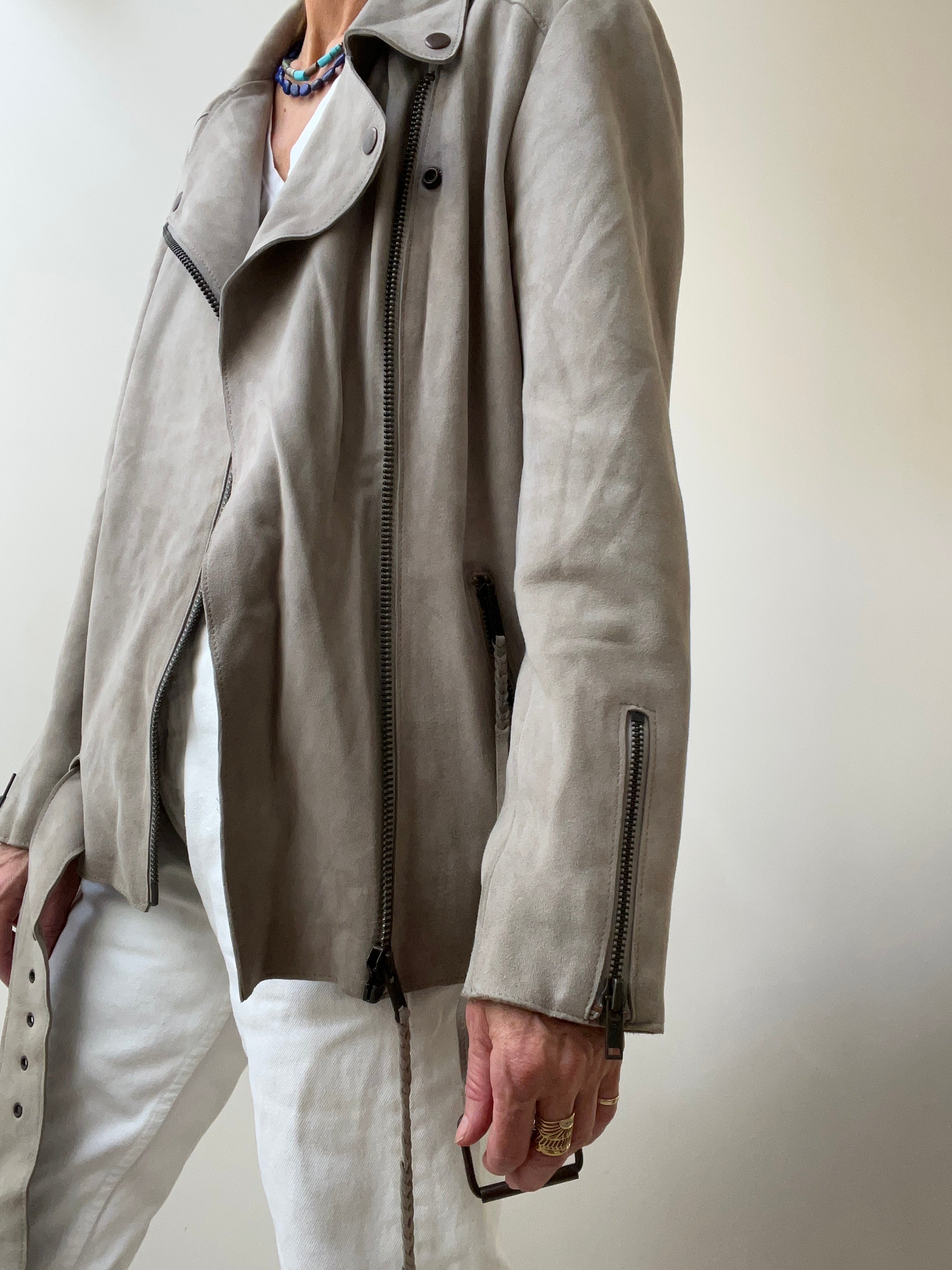 Not specified Jackets Medium Soft Grey Suede Jacket