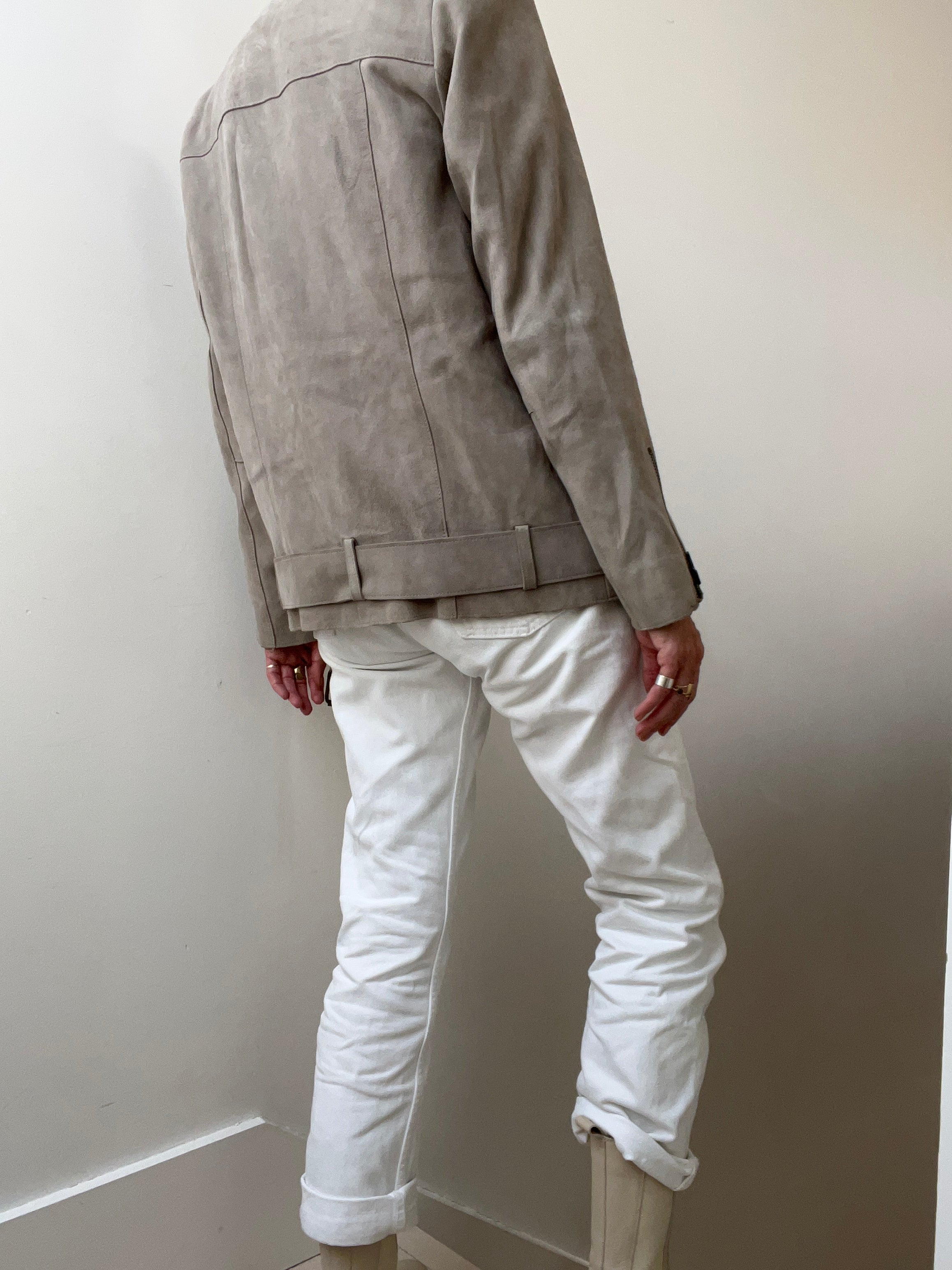 Not specified Jackets Medium Soft Grey Suede Jacket