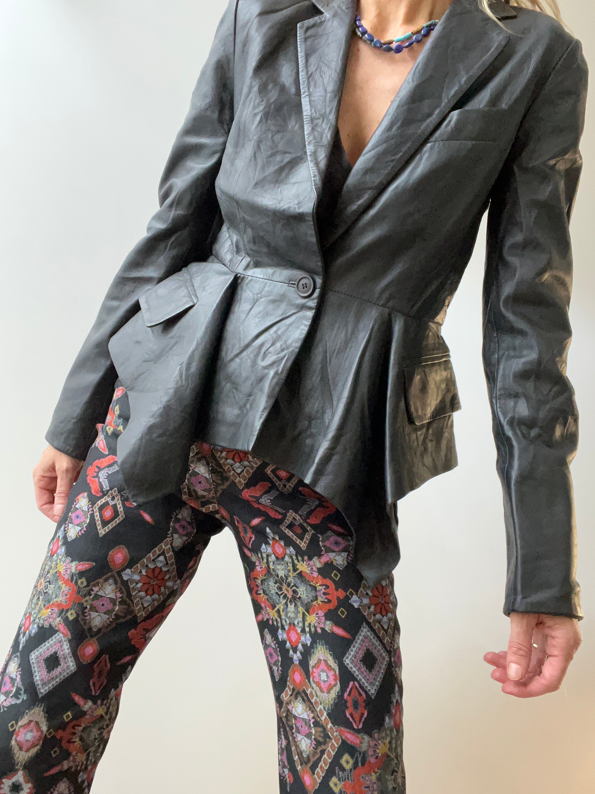 Not specified Jackets Small Leather One Button Blazer
