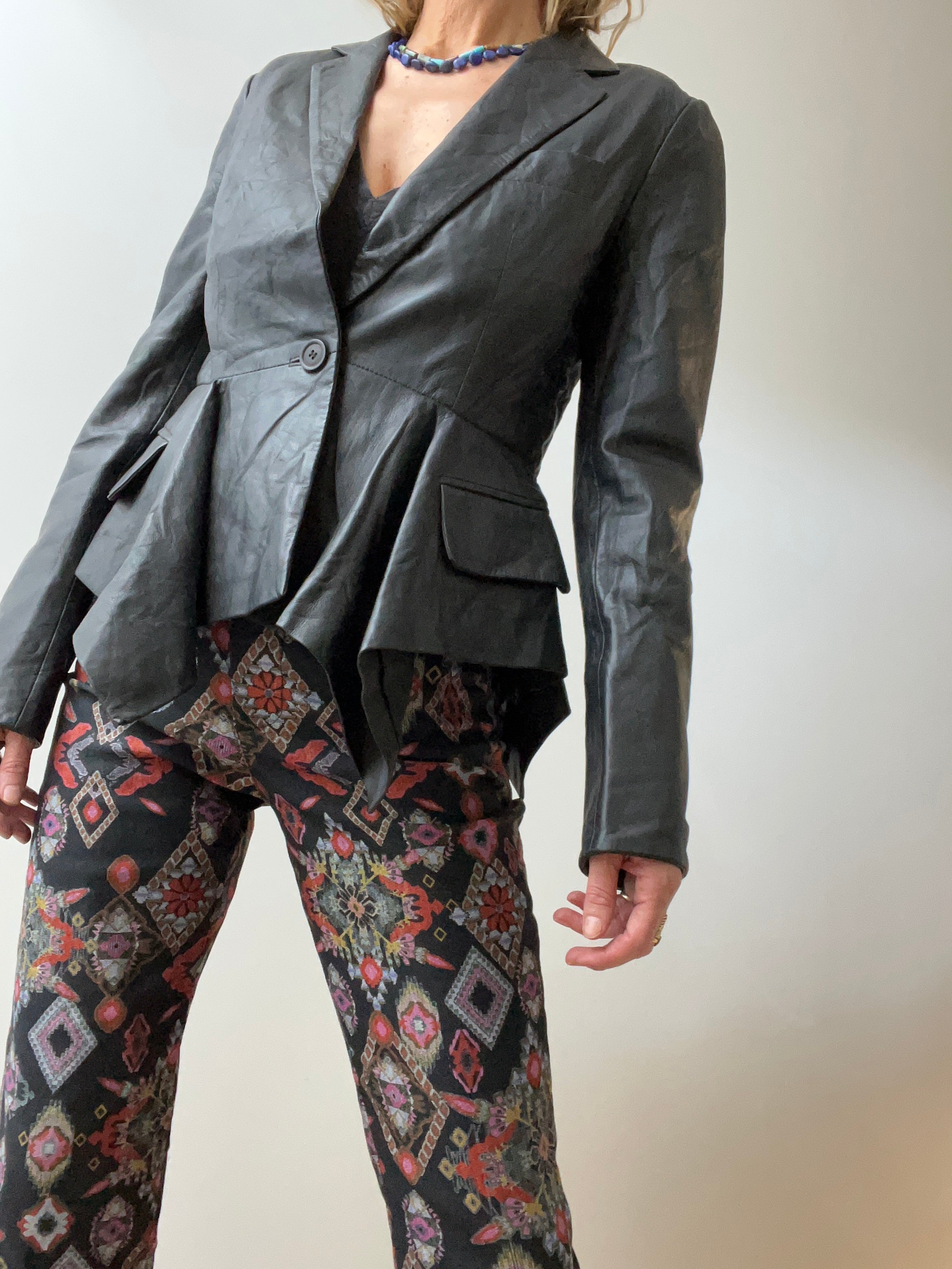 Not specified Jackets Small Leather One Button Blazer