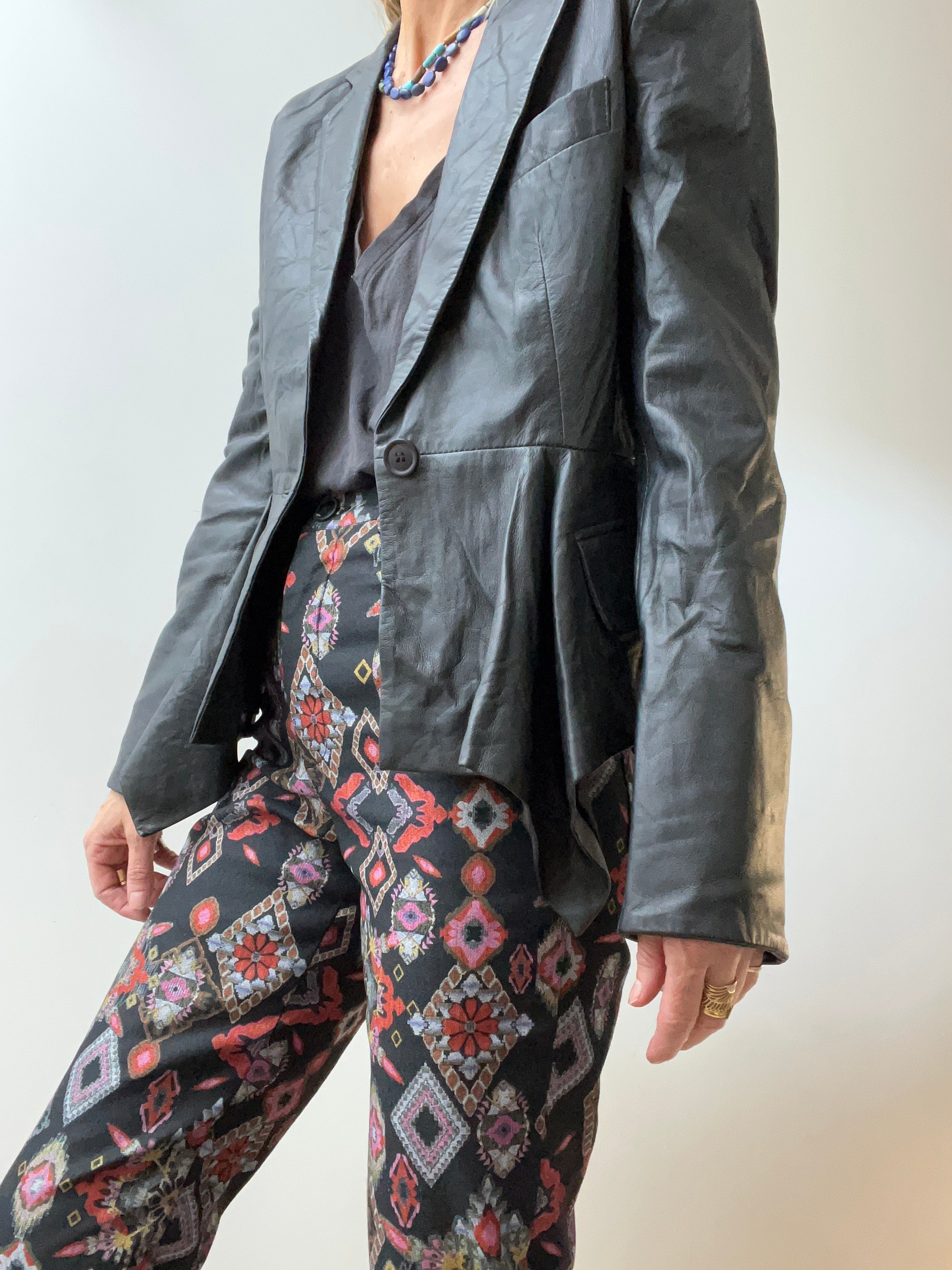 Not specified Jackets Small Leather One Button Blazer
