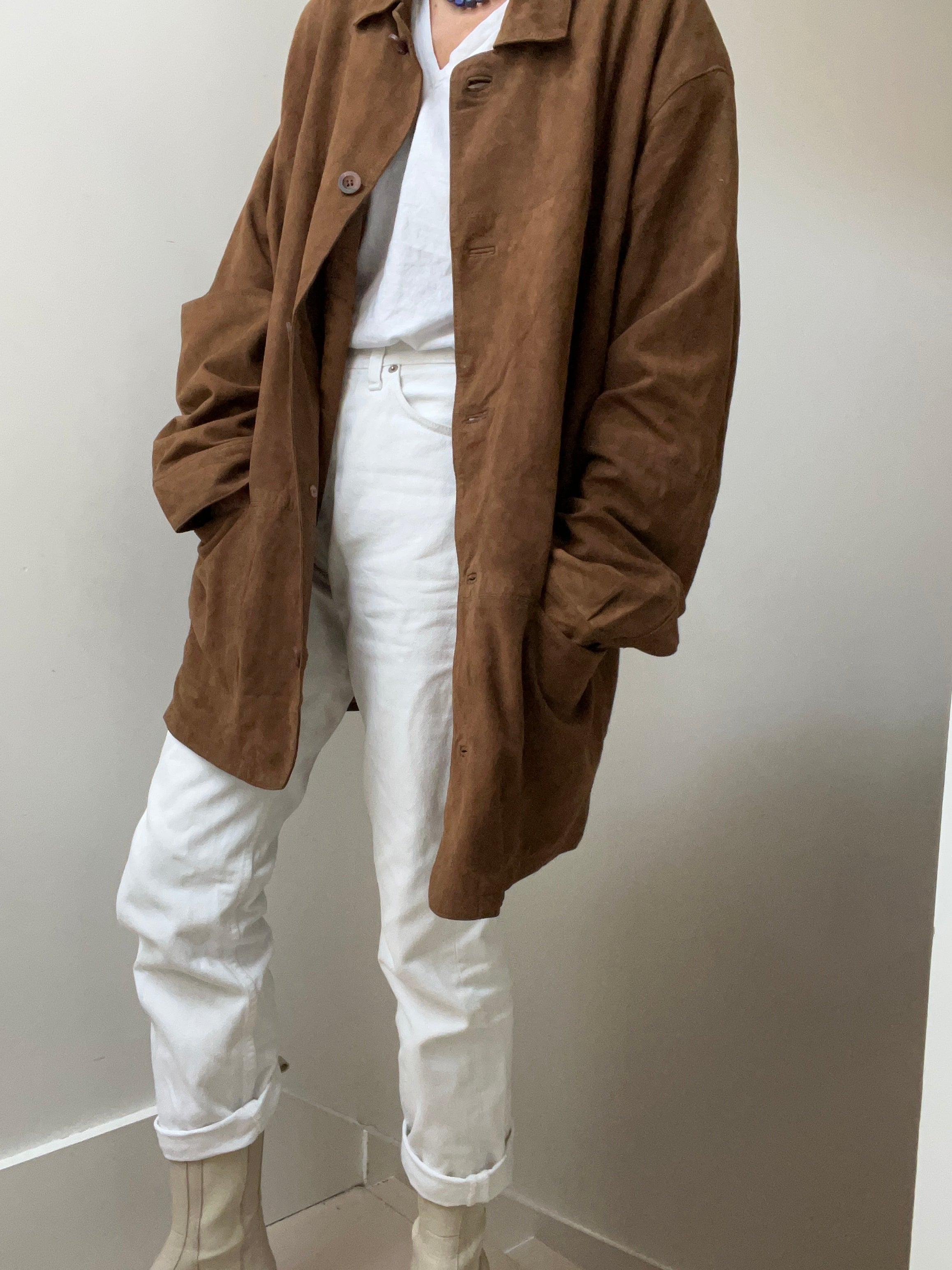 Not specified Jackets XLarge Chocolate Brown Oversized Suede Jacket