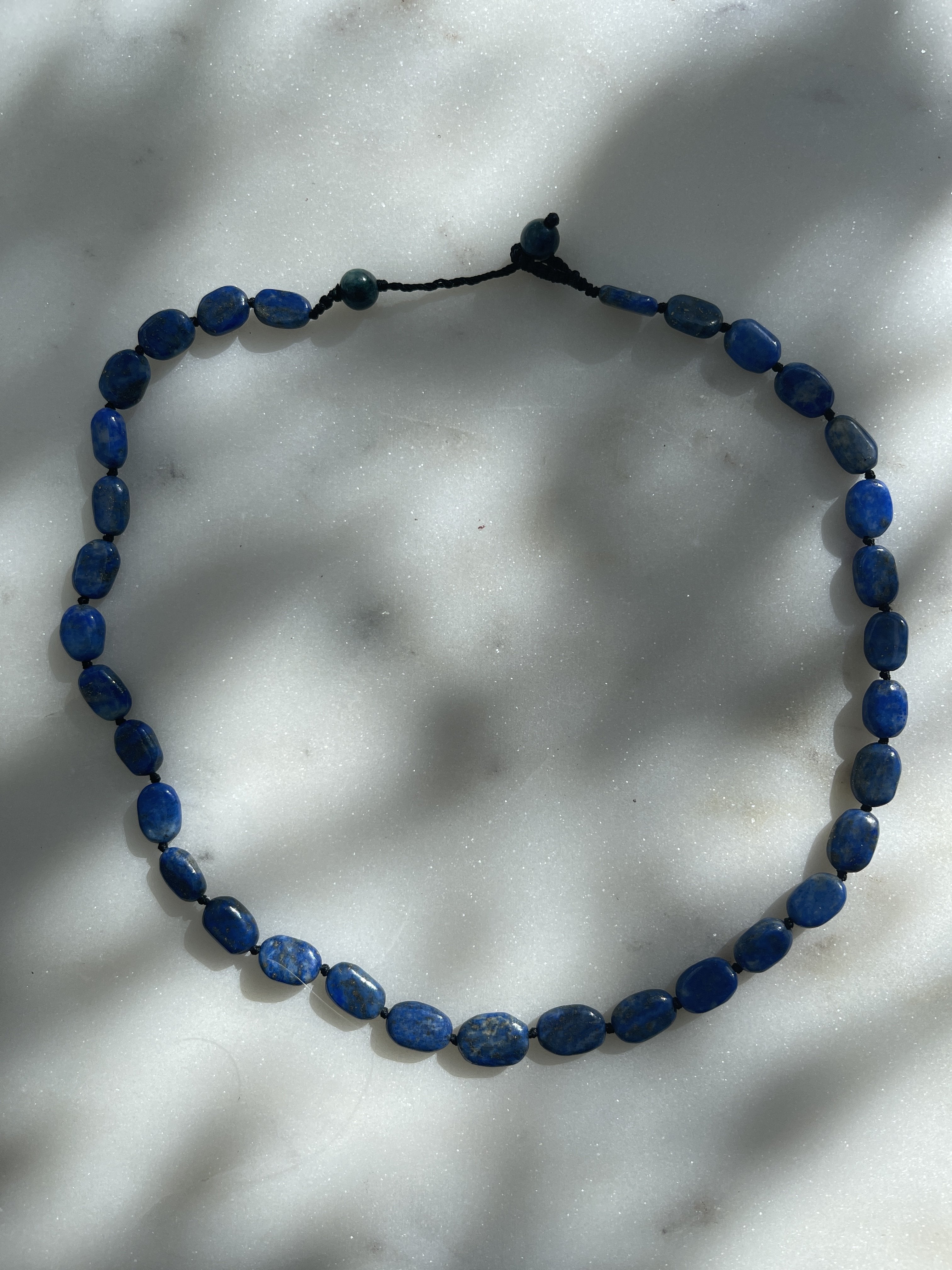 Lapis Round Bead Choker | Necklaces