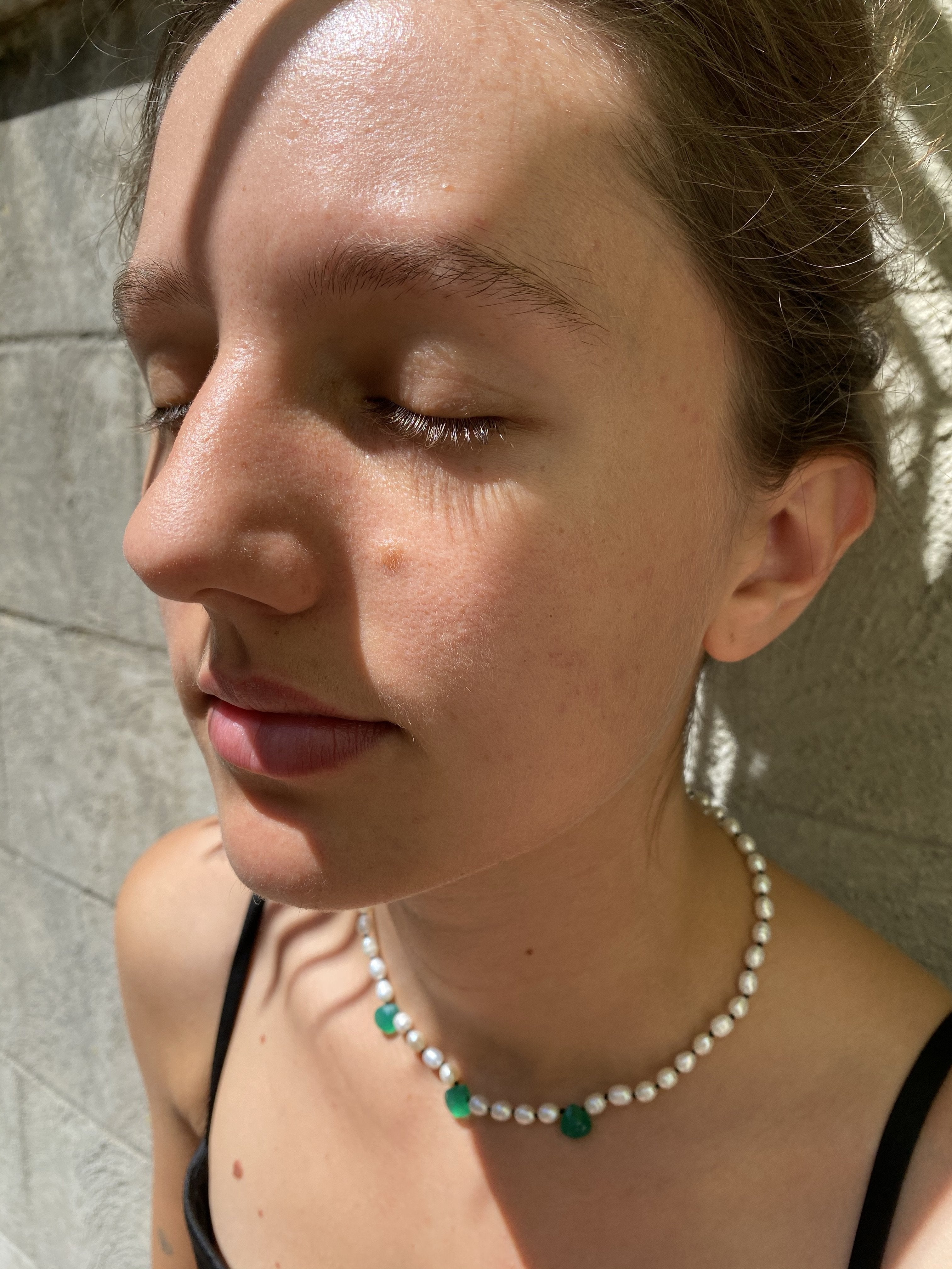 Hand Knotted Gem & Pearl Necklace | Necklaces