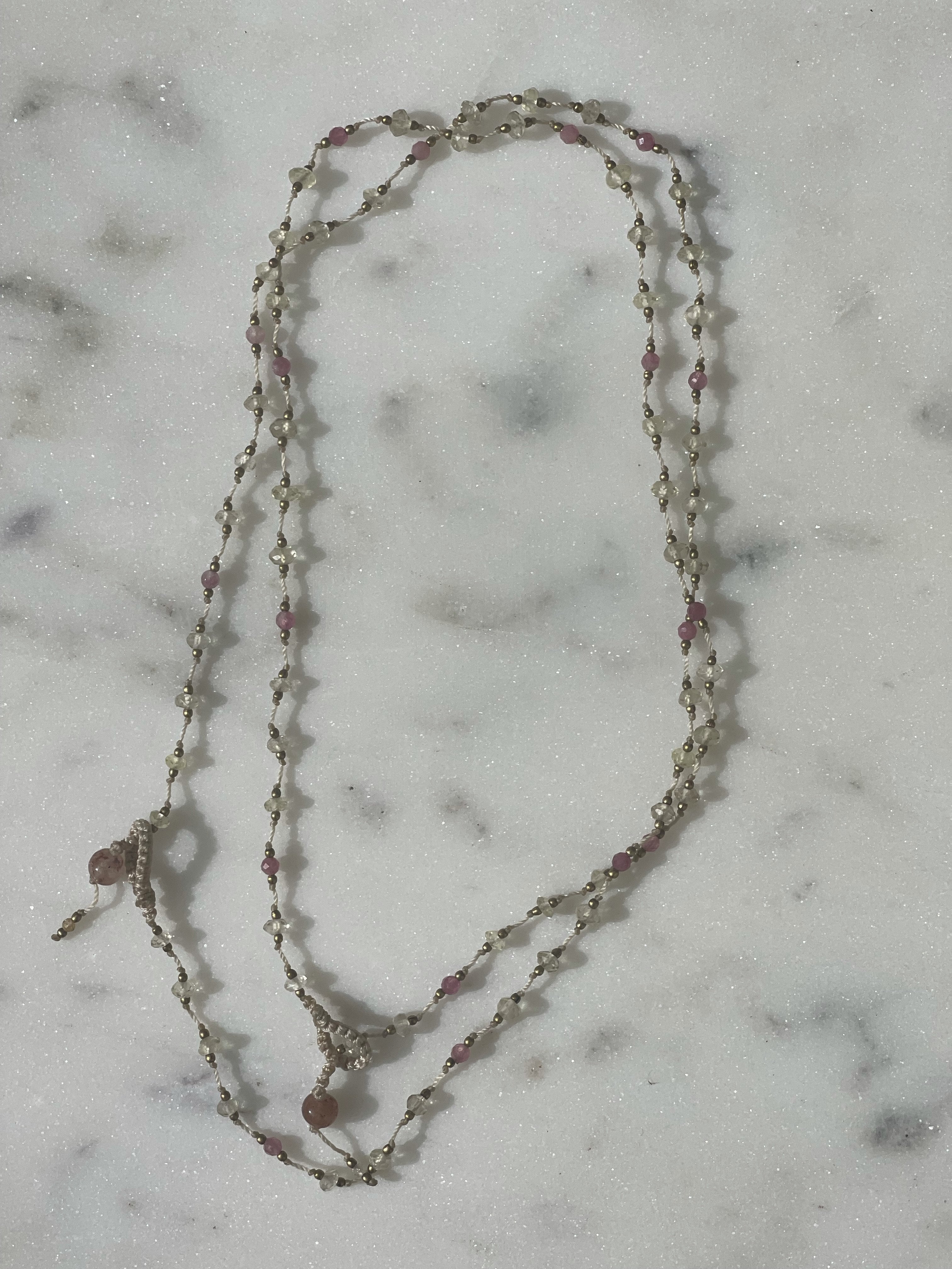 Not specified Necklaces Lemon Topaz Pink Tourmaline Choker
