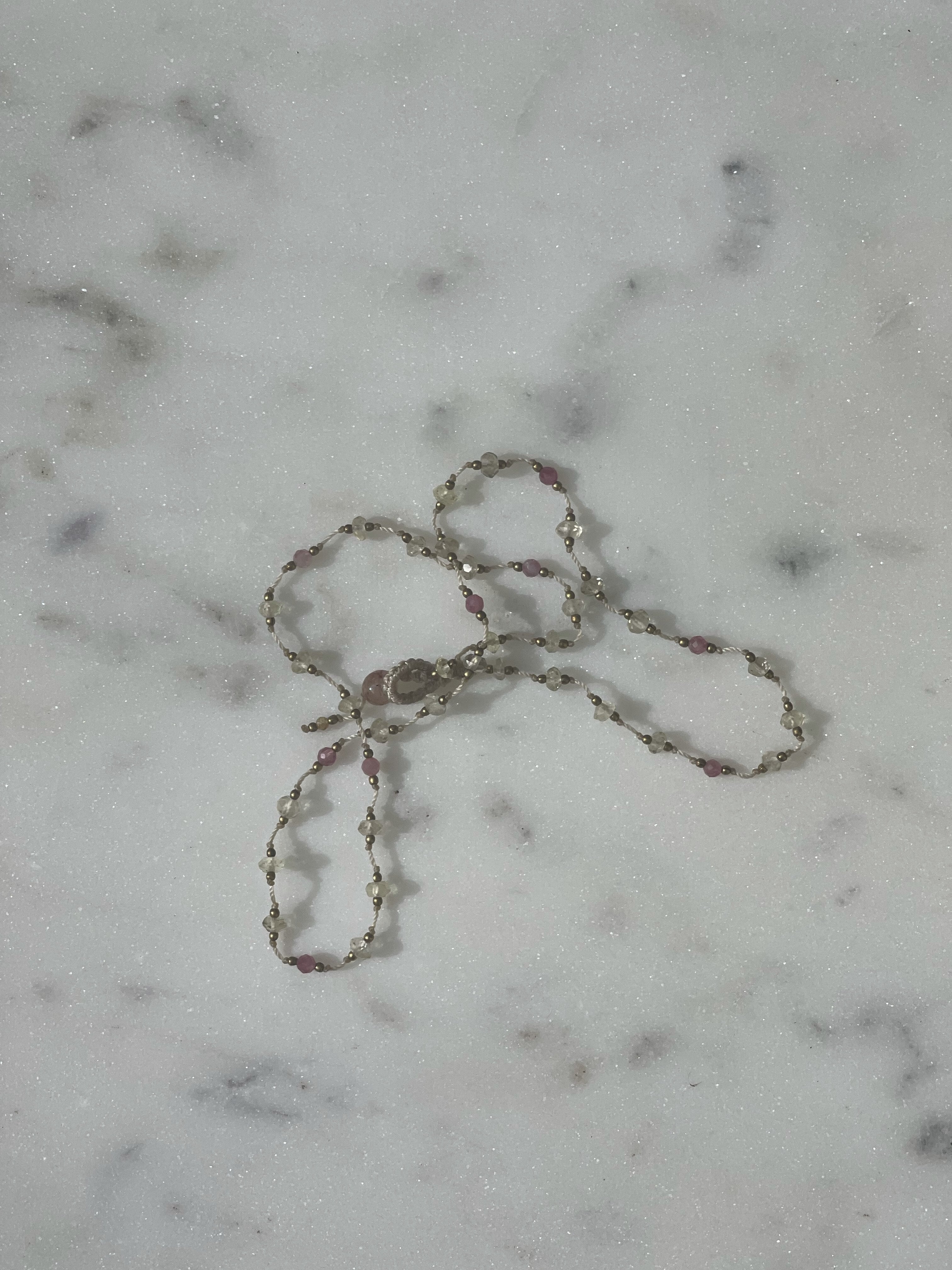Not specified Necklaces Lemon Topaz Pink Tourmaline Choker