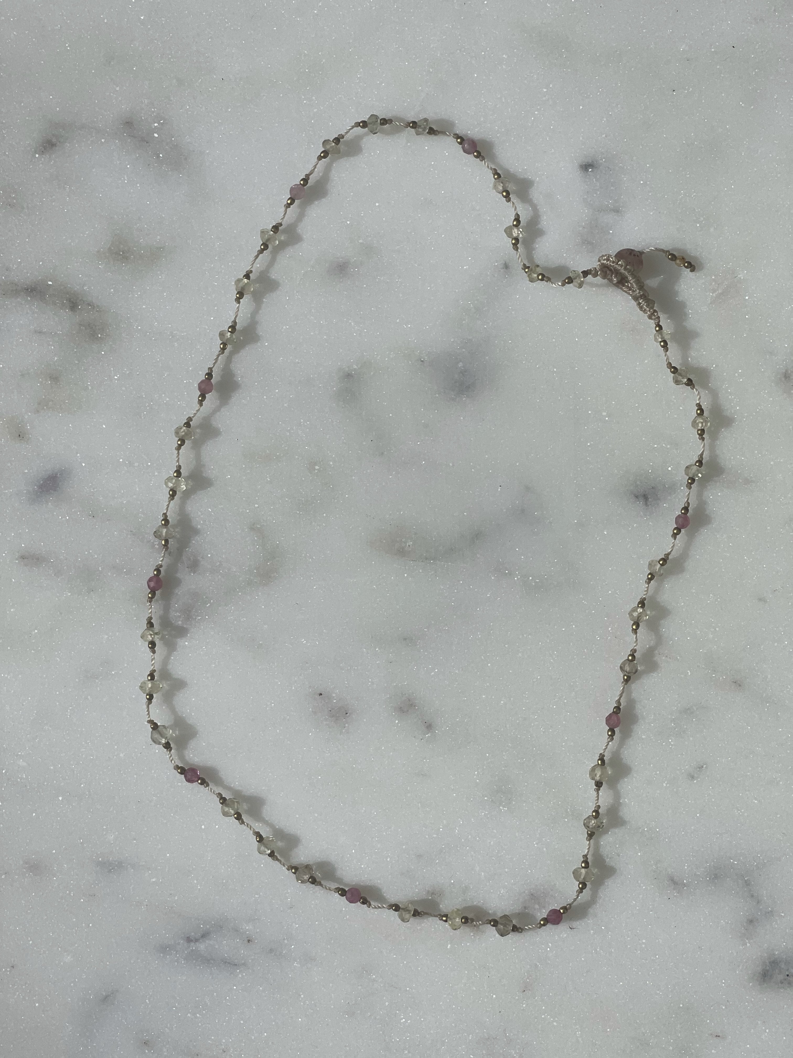 Not specified Necklaces Lemon Topaz Pink Tourmaline Choker