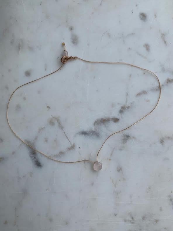 Not specified Necklaces Rose Quartz Drop