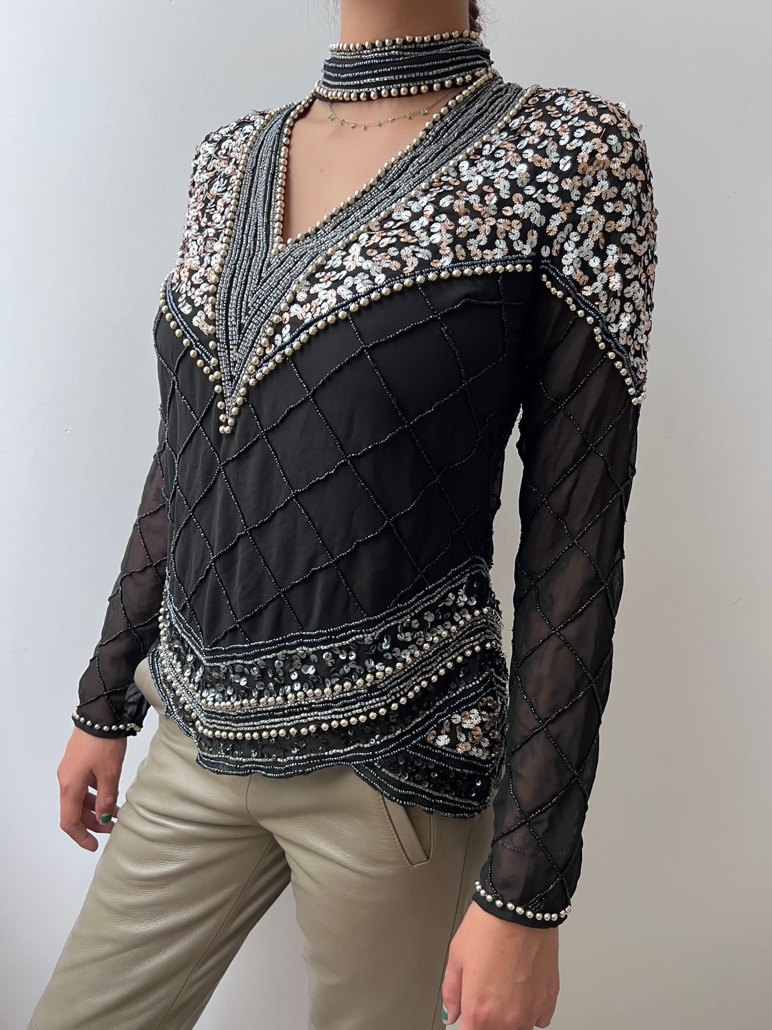 Not specified Tops Small Sequins and Beads Gladiator Top