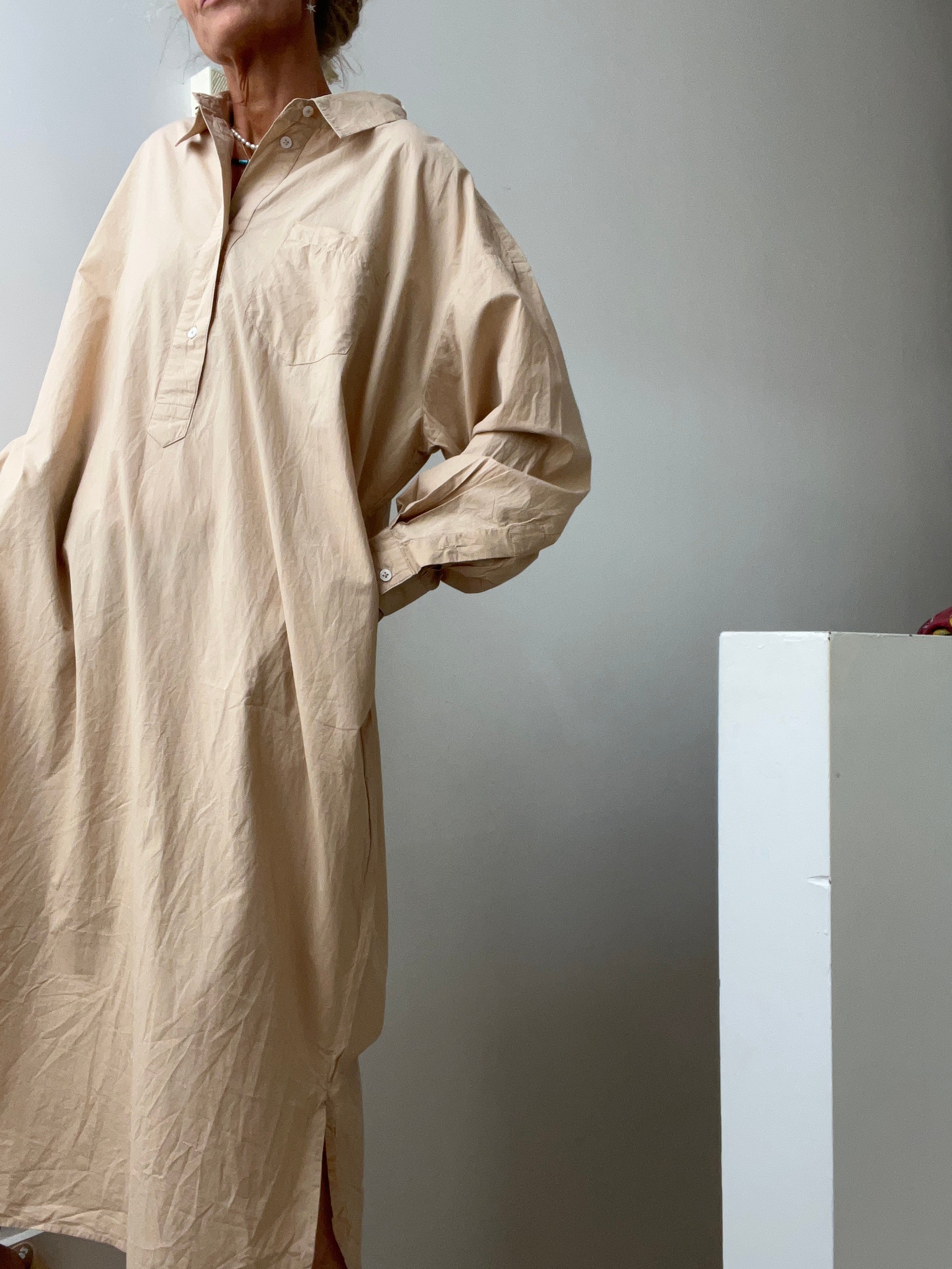 Skall Studio Dresses Edgar Shirtdress Dark Sand