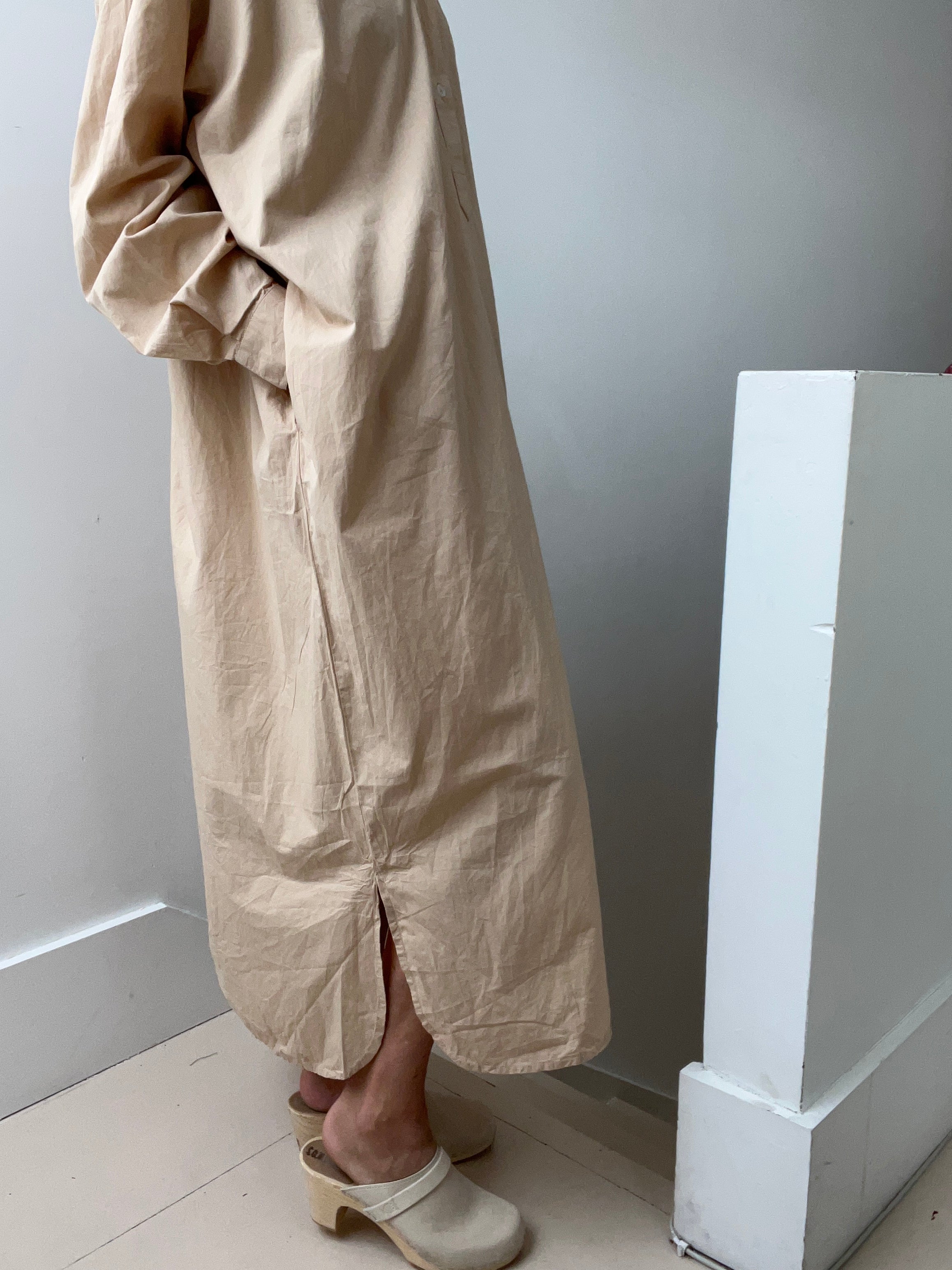 Skall Studio Dresses Edgar Shirtdress Dark Sand