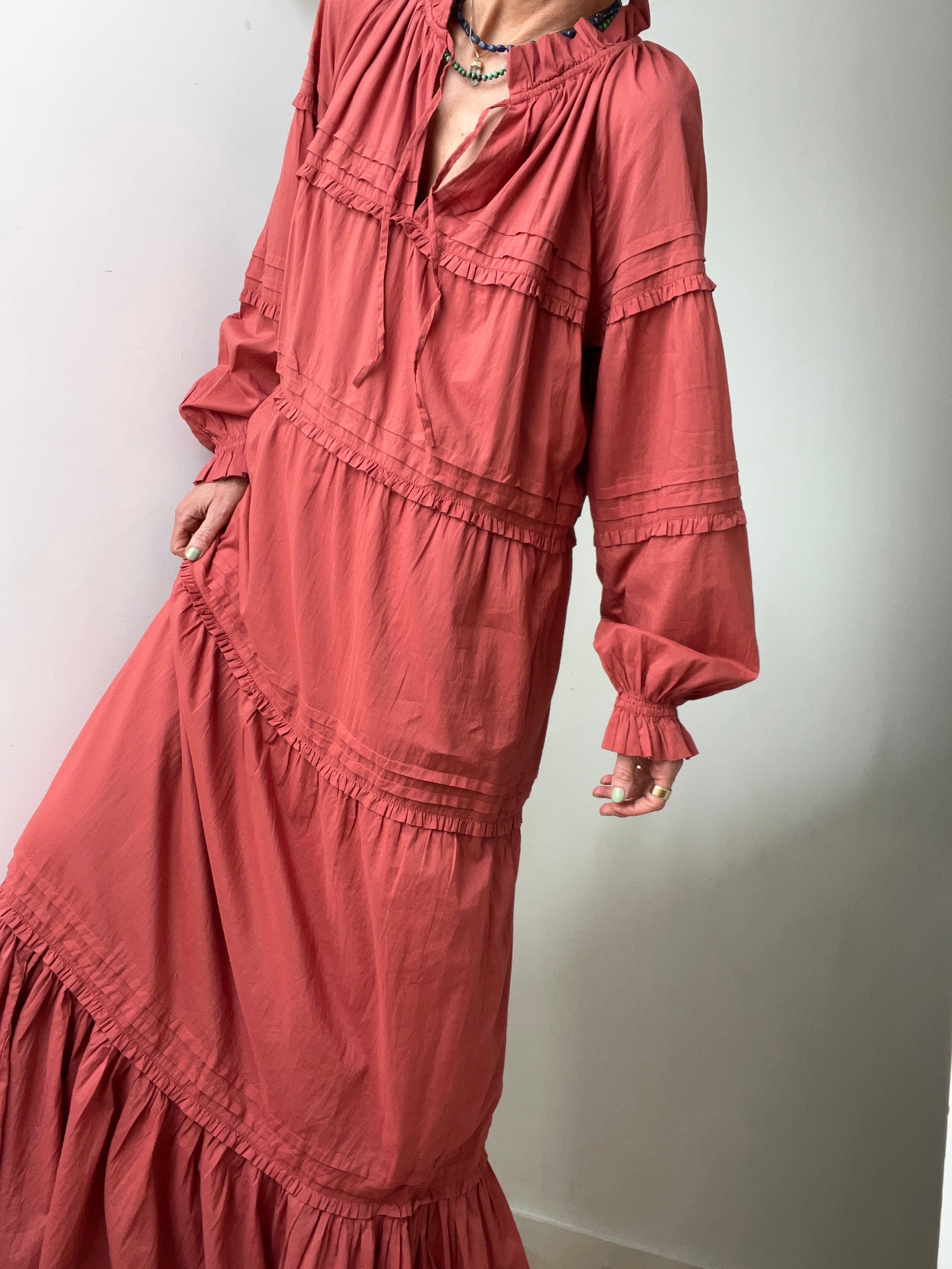 Skall Studio Aster Dress Terracotta | Dresses