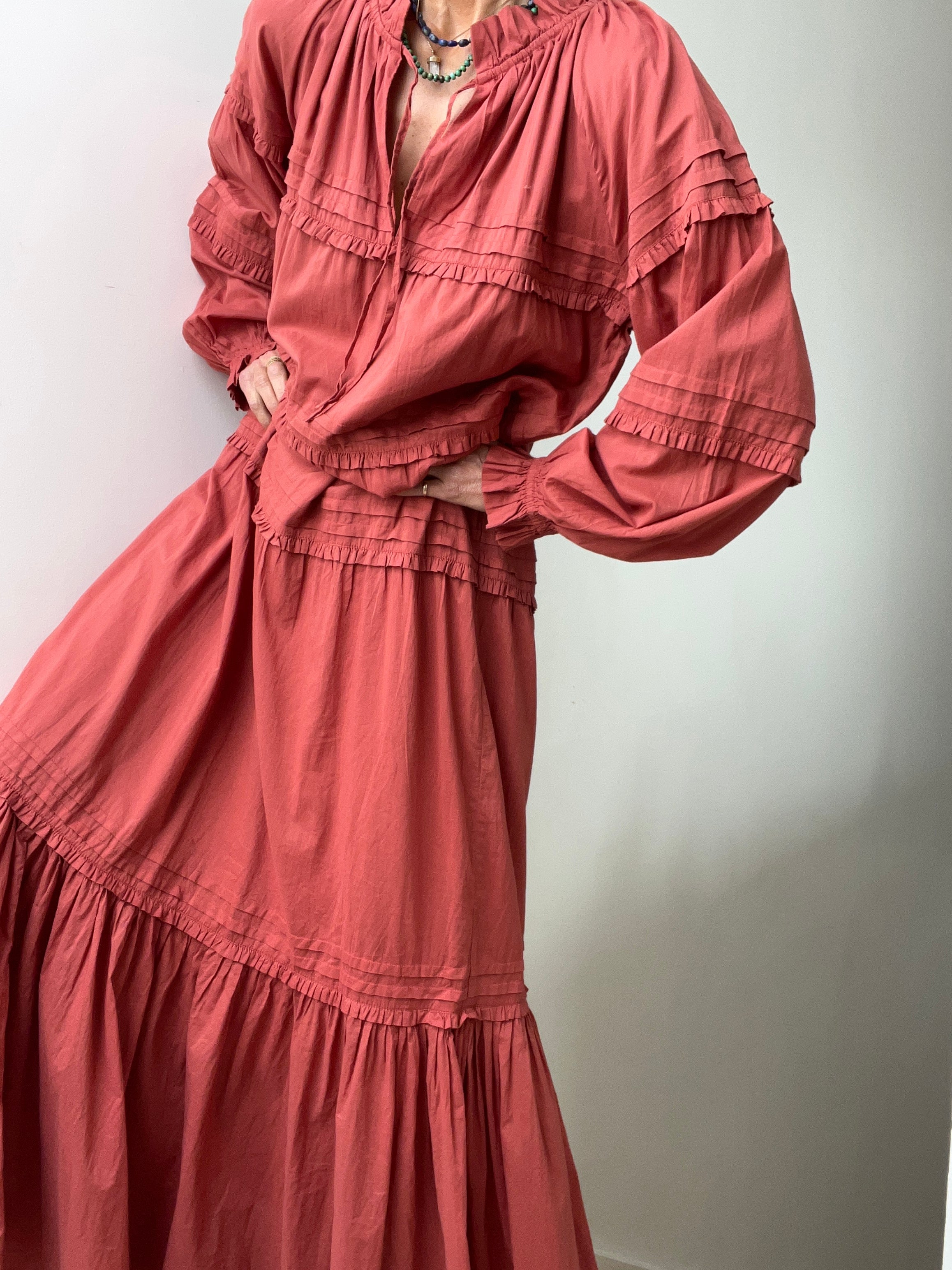 Skall Studio Aster Dress Terracotta | Dresses