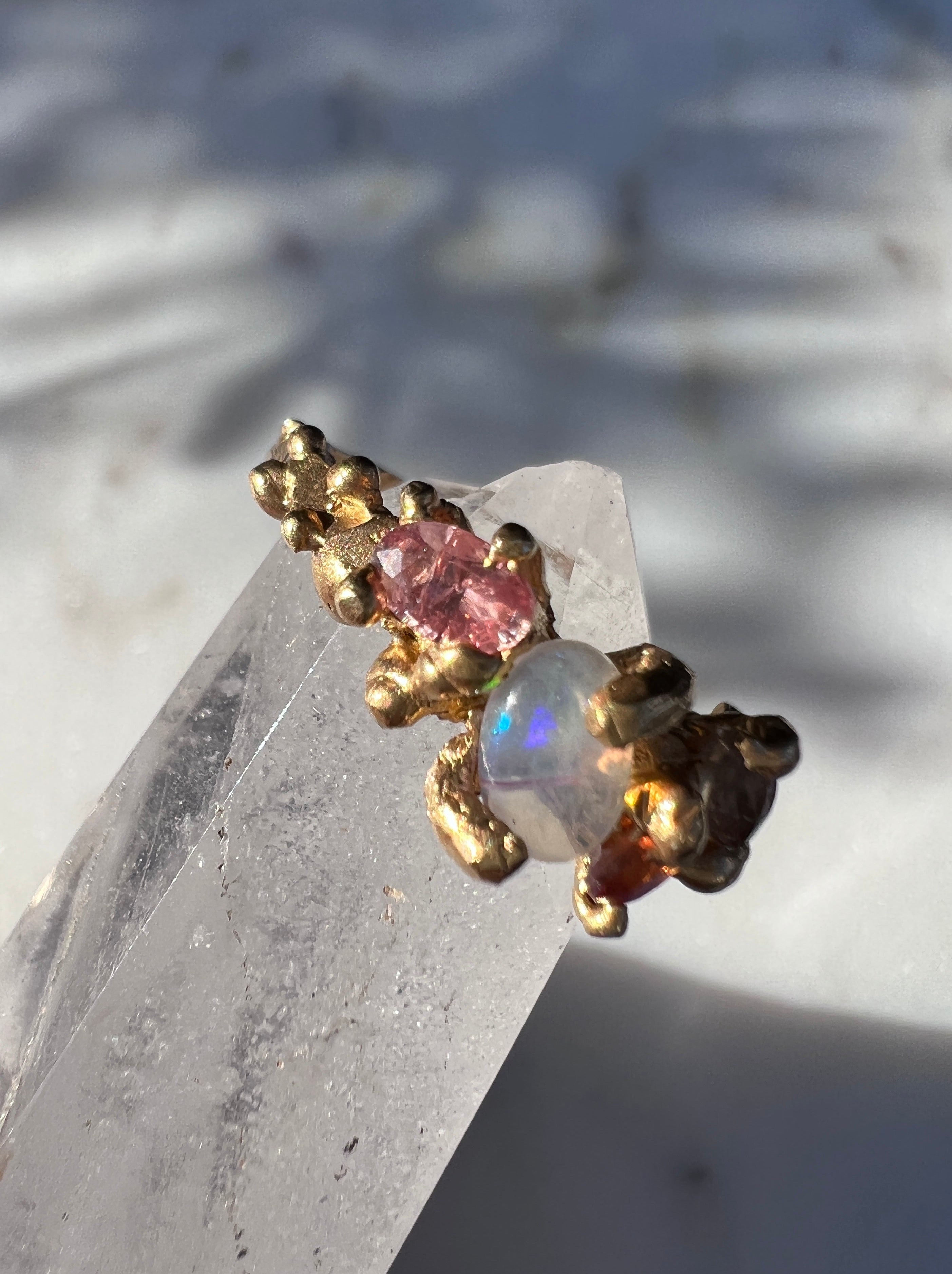 Small Honey Sapphire And Opal | Rings