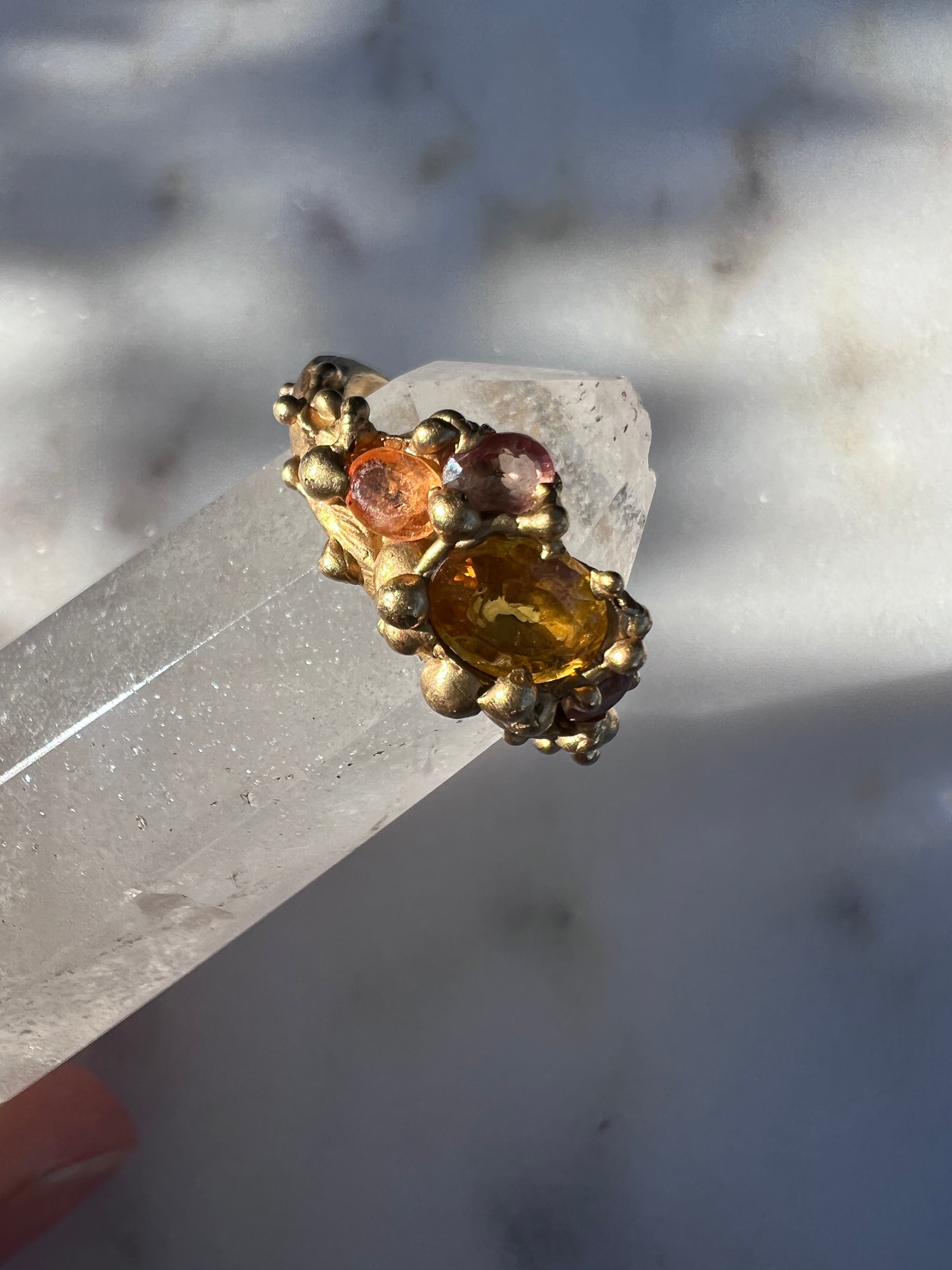 Large Honey And Lemon Saphire | Rings