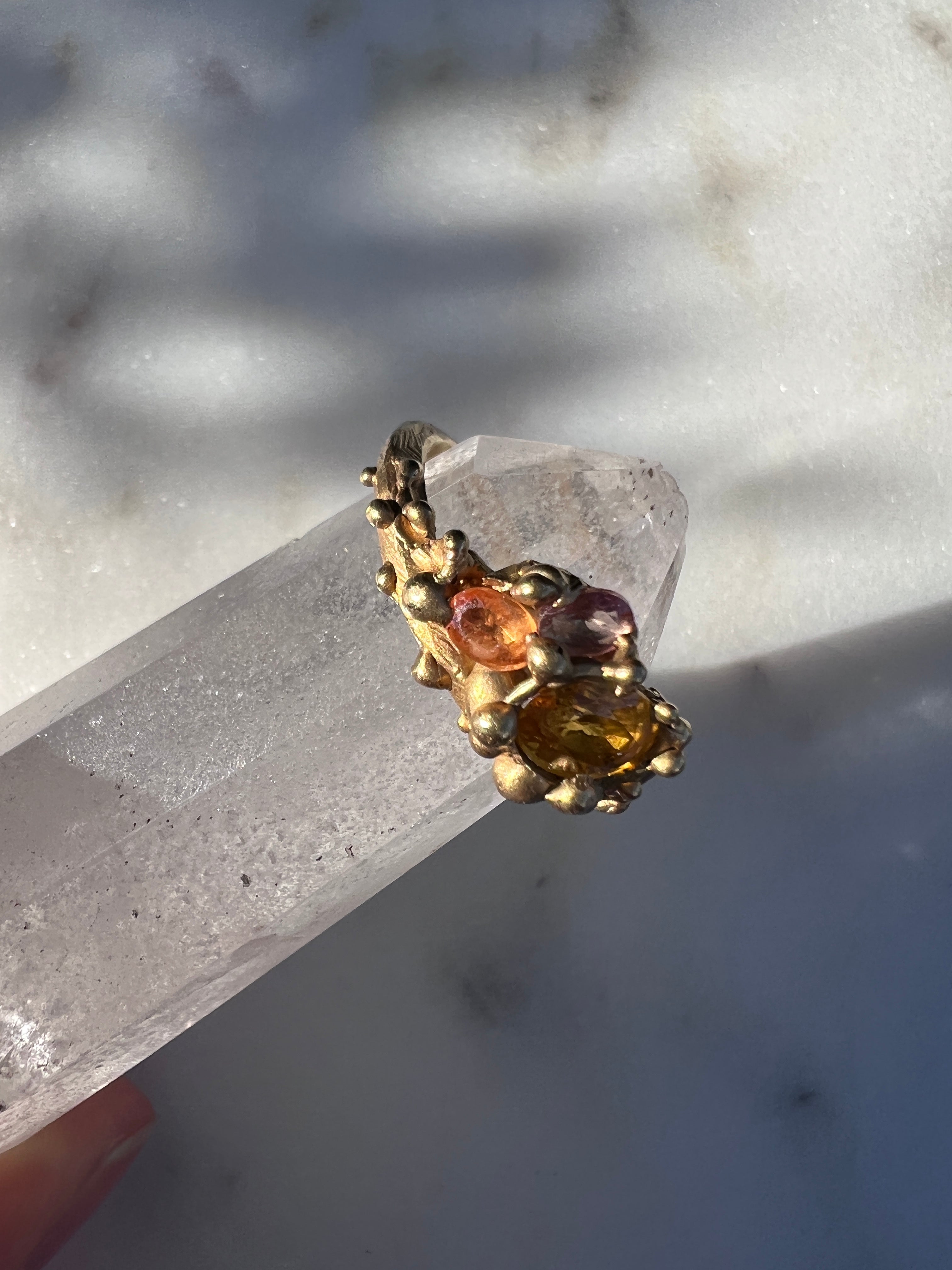 Large Honey And Lemon Saphire | Rings