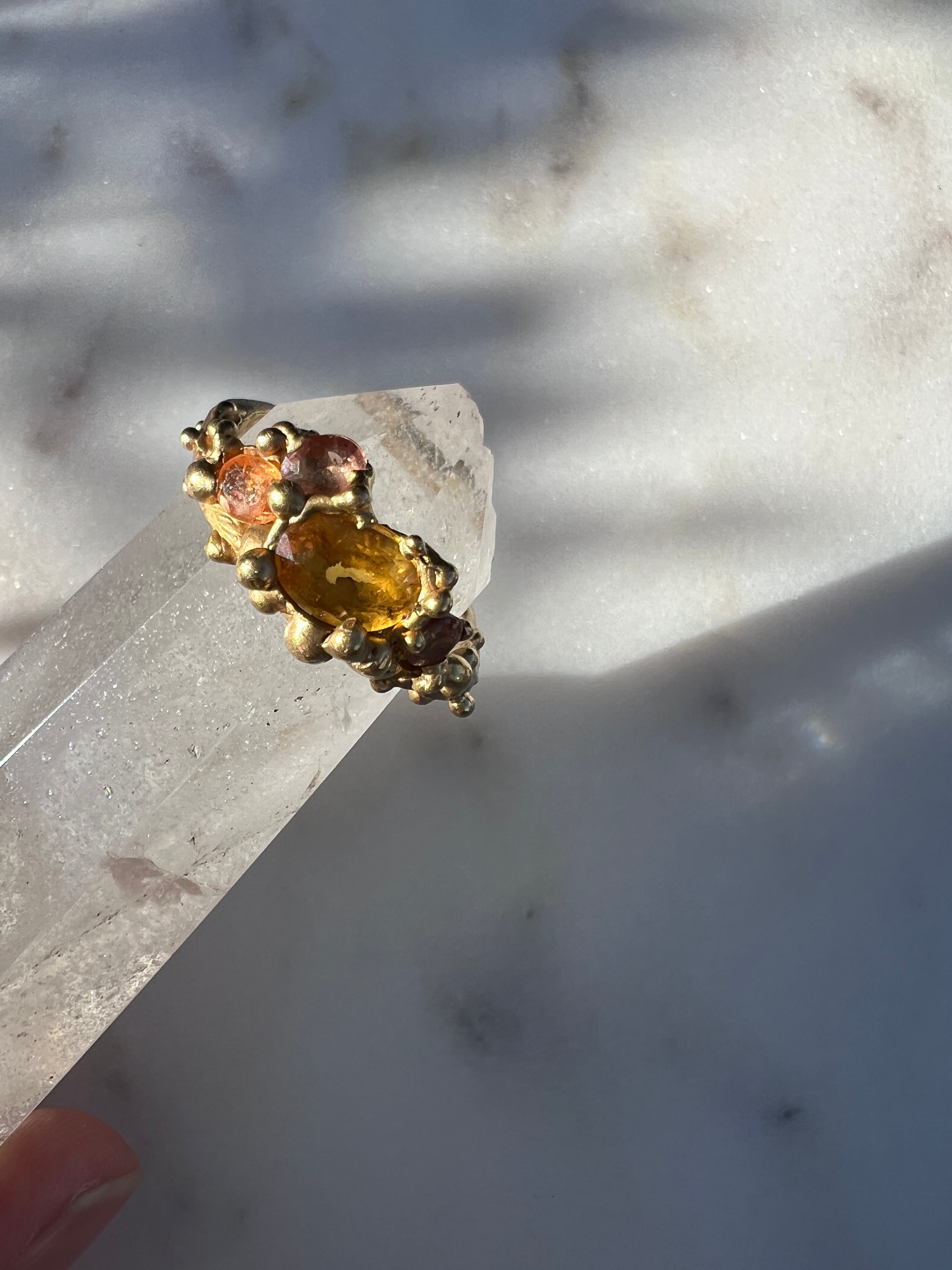 Large Honey And Lemon Saphire | Rings