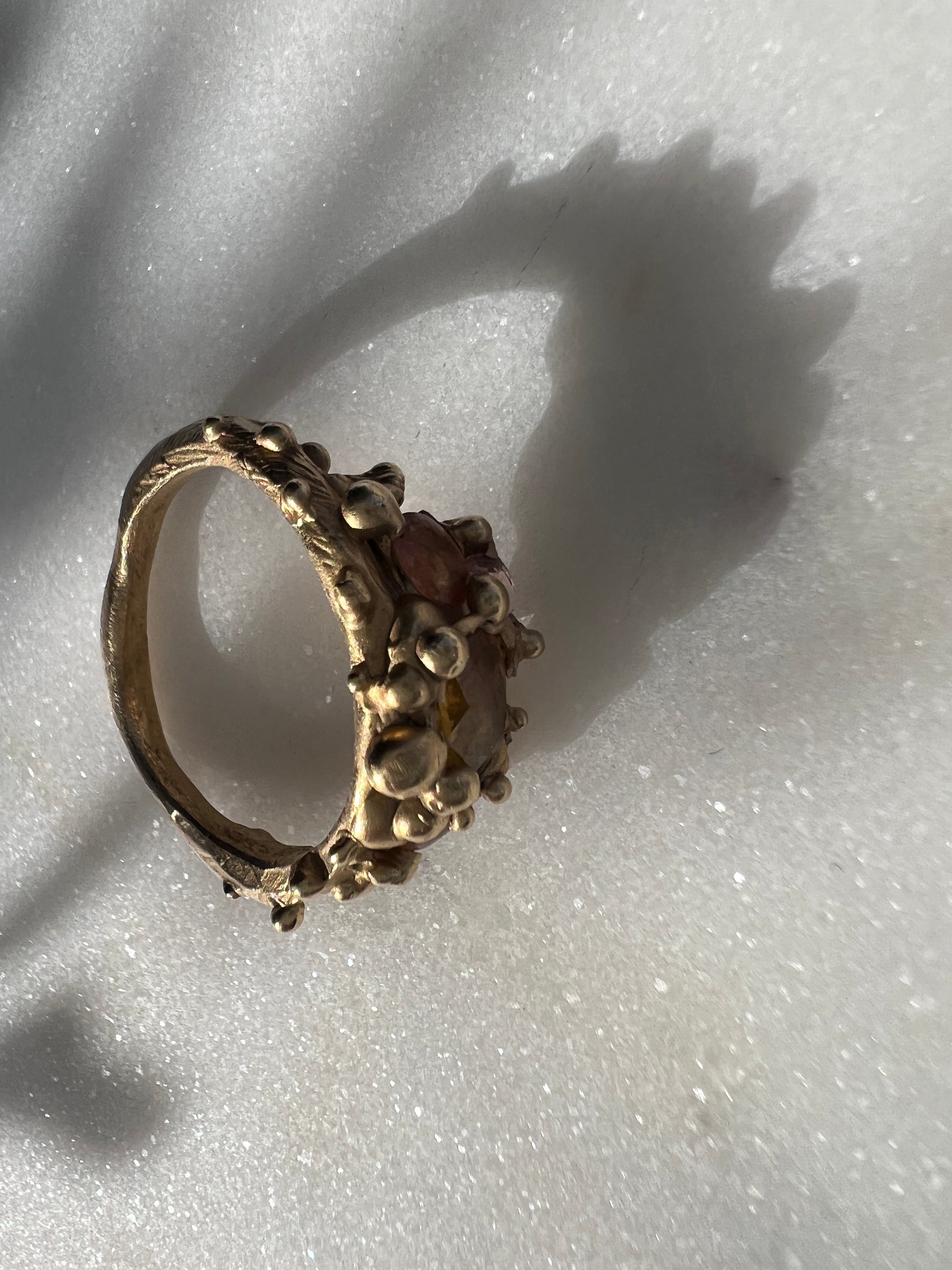 Large Honey And Lemon Saphire | Rings