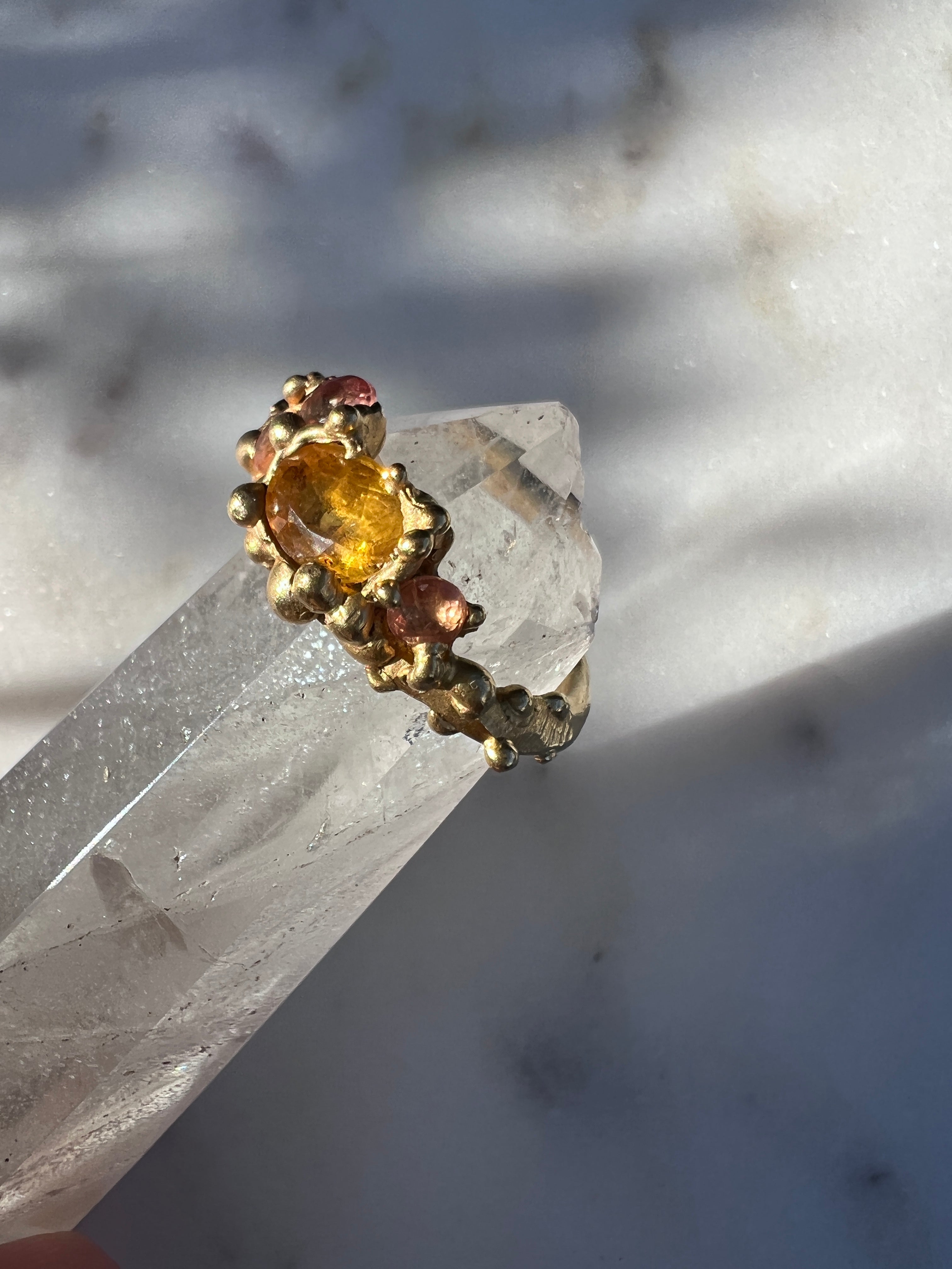 Large Honey And Lemon Saphire | Rings