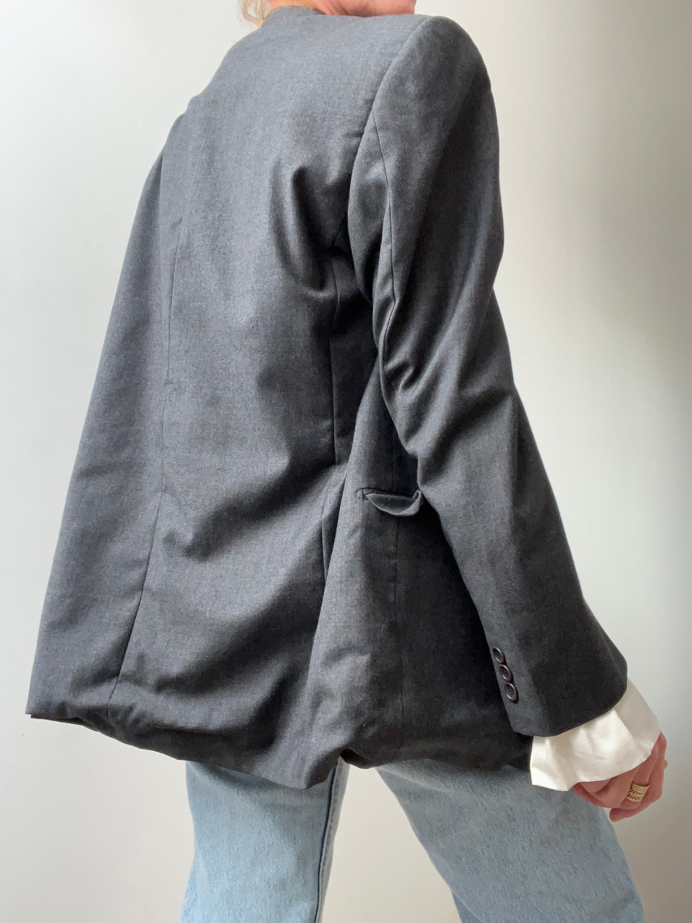 Crisp Grey Italian Blazer | Jackets