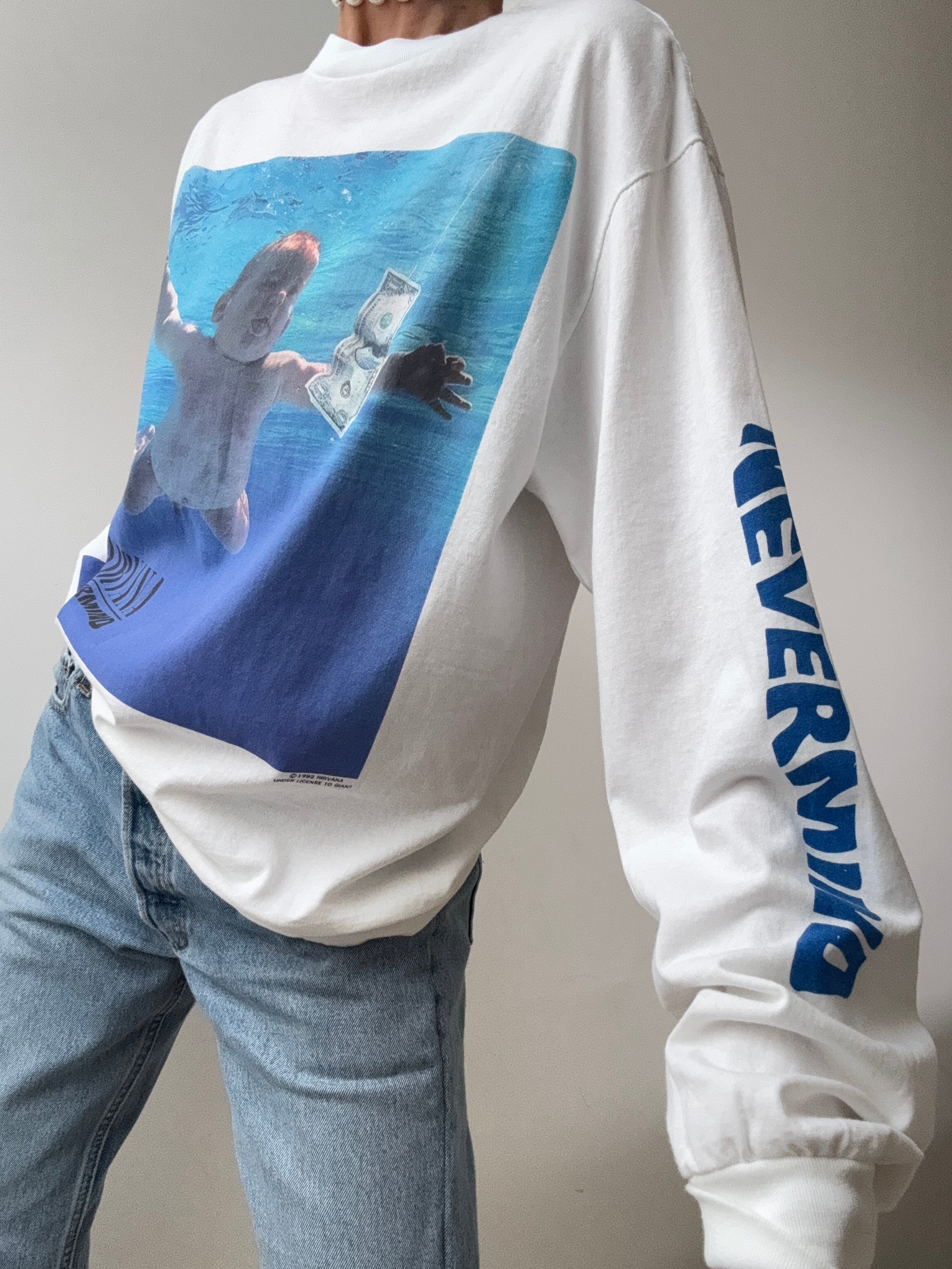 Vintage Style Nevermind Tee Longsleeve