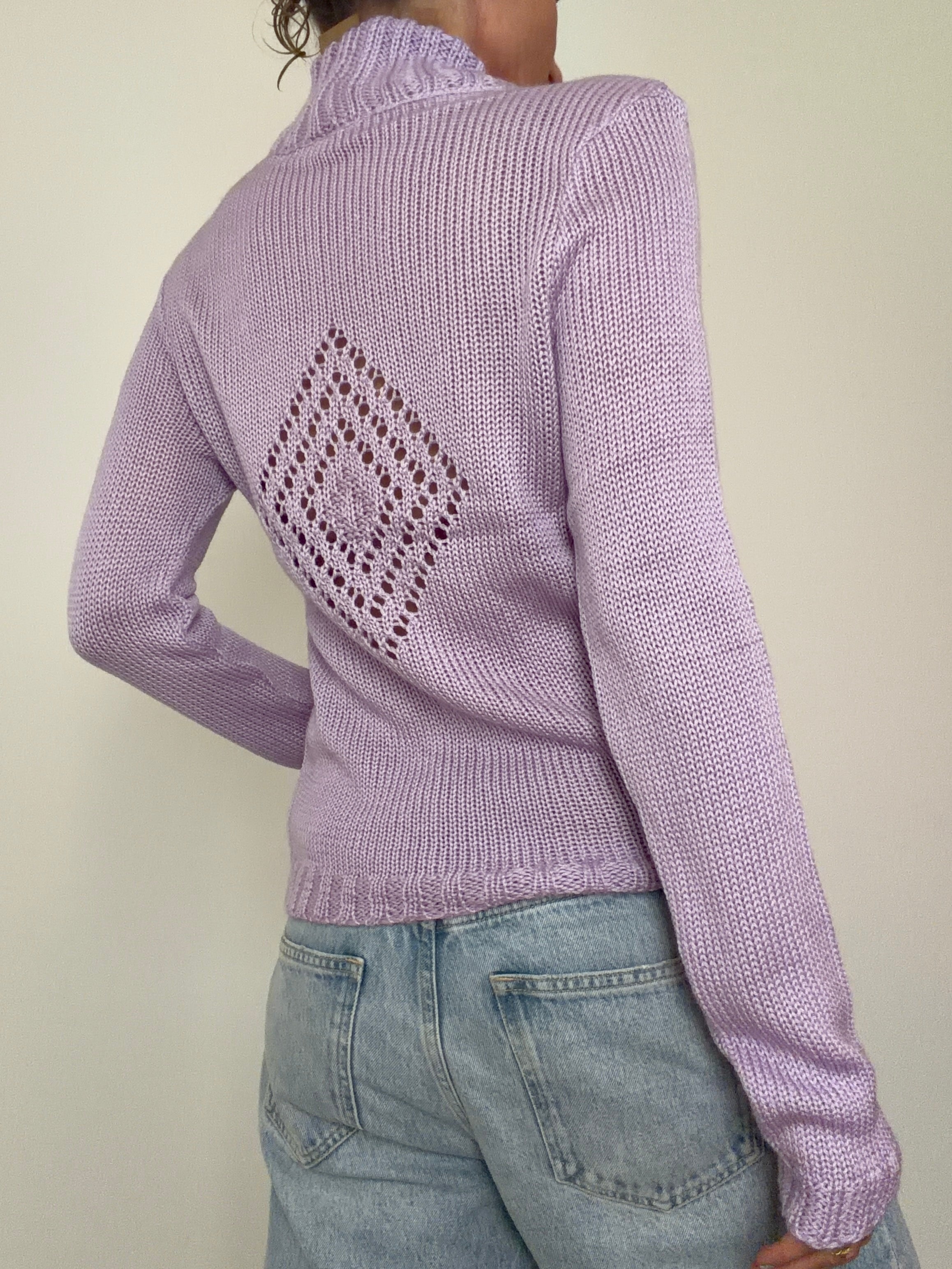 Lilac Diamond Knit