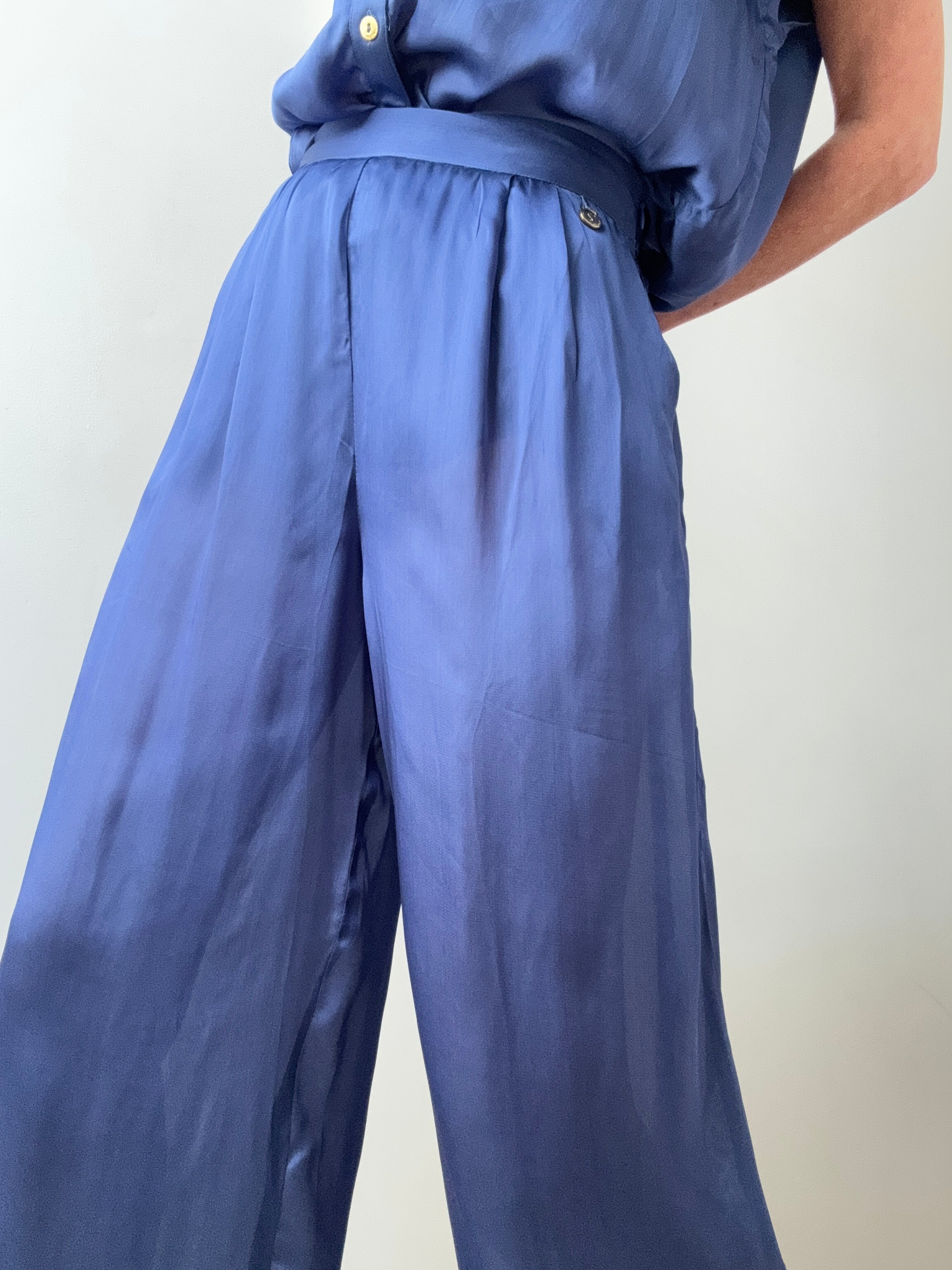 Wide Leg Pants Blue