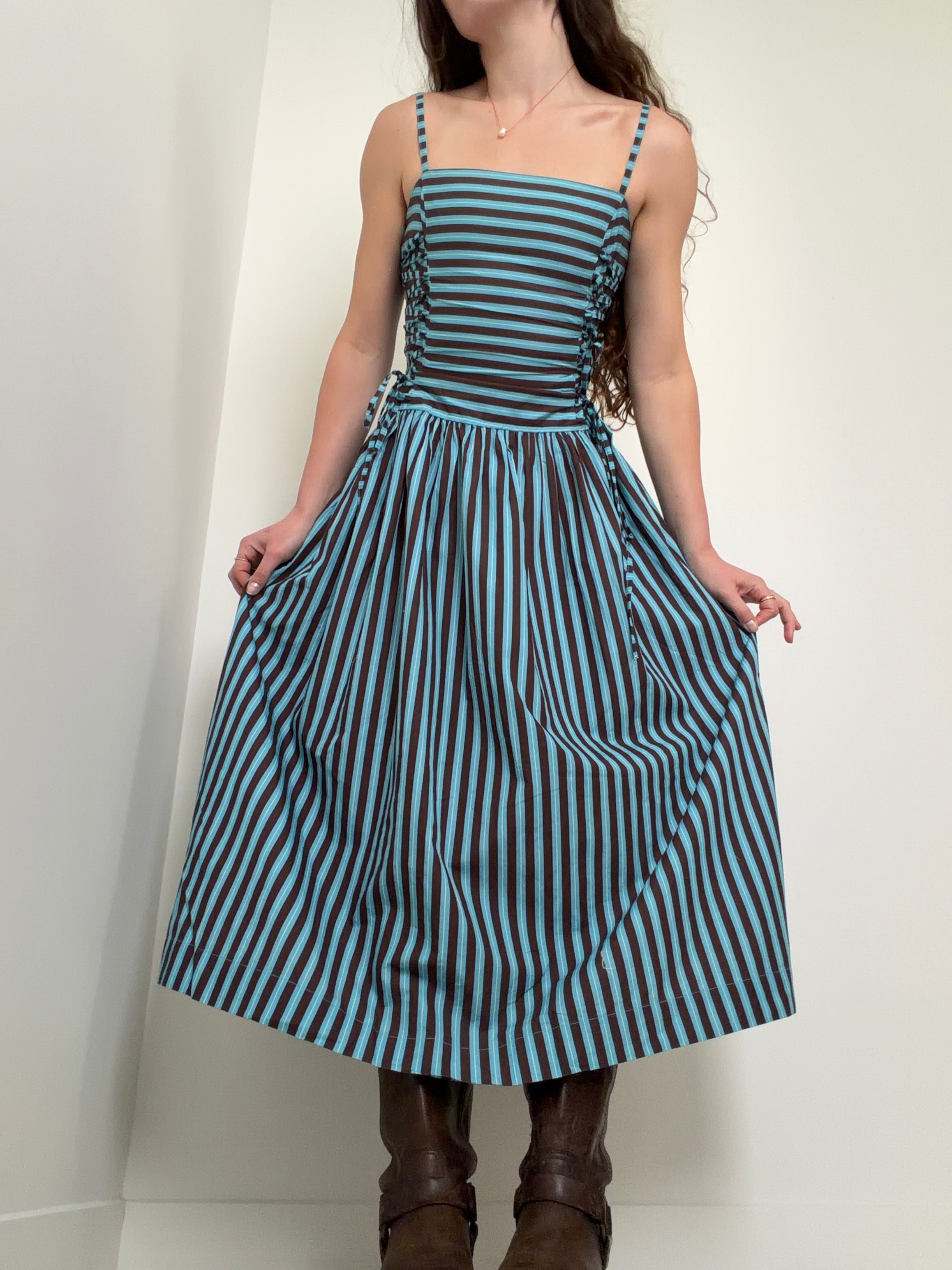Angelina Stripe Midi Dress