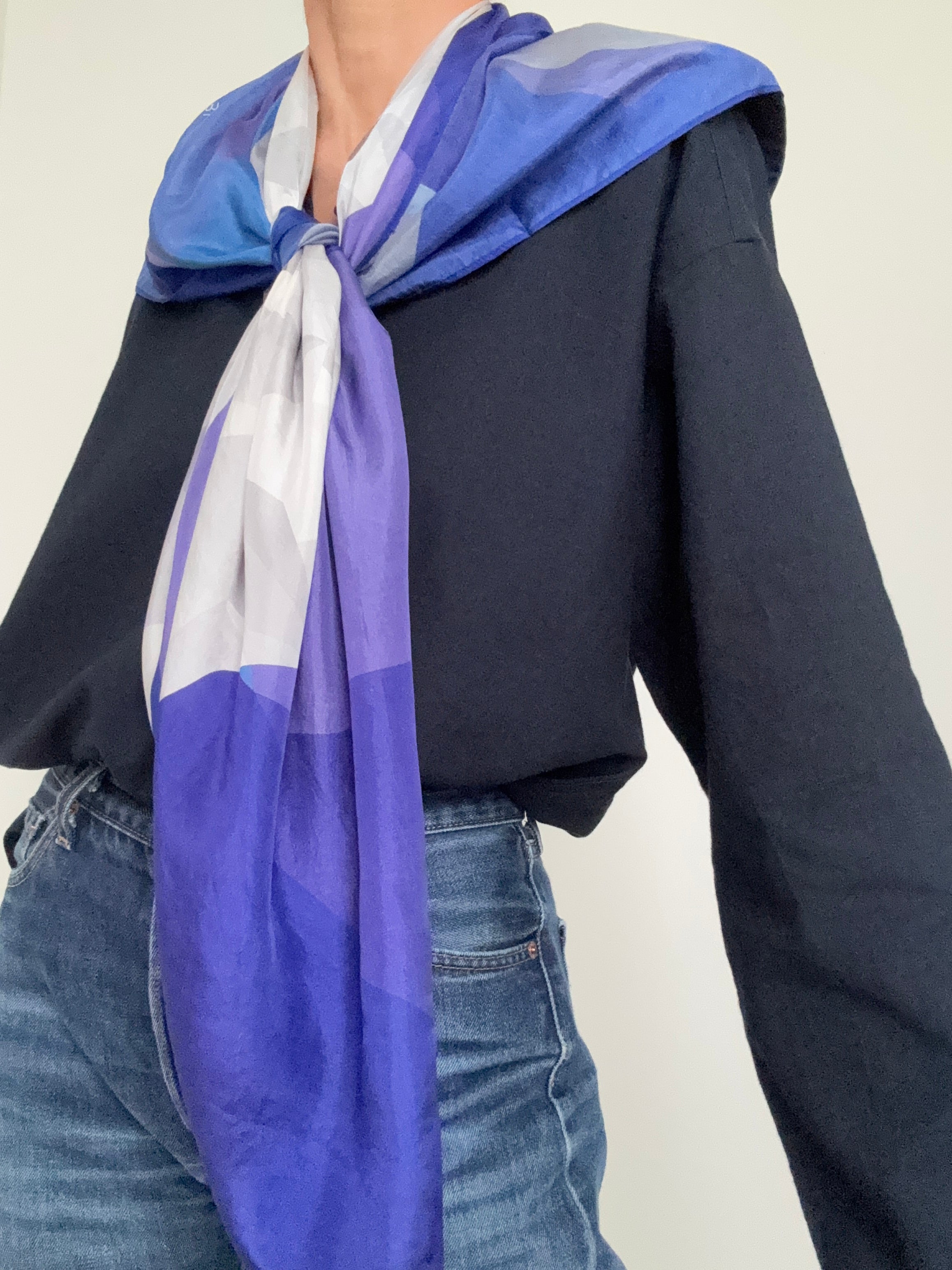 White Tiger Silk Scarf | Scarves