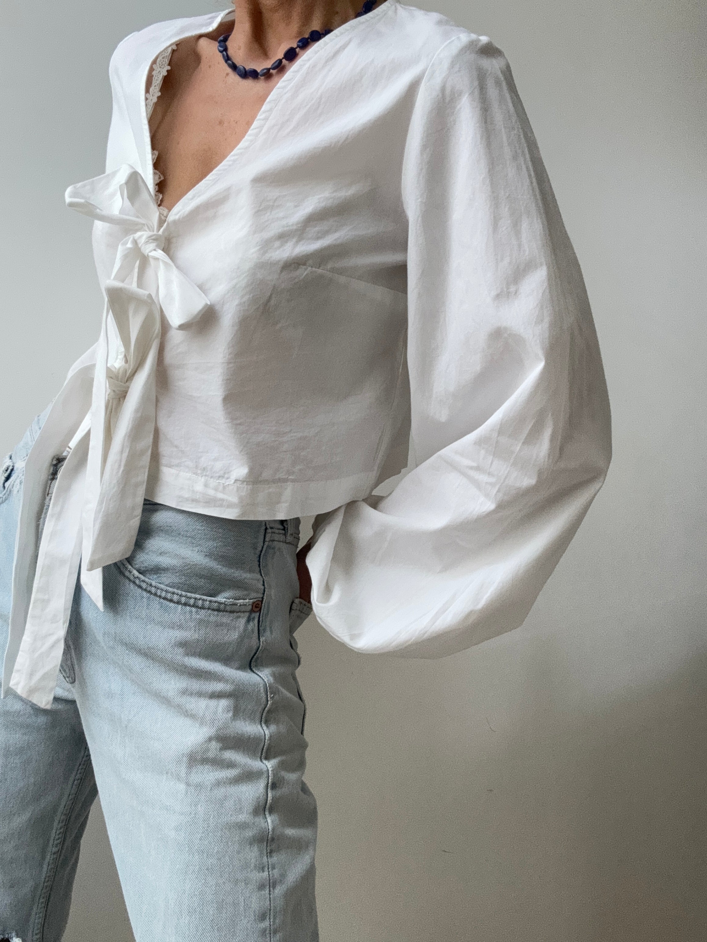 Favourite Bow Blouse White