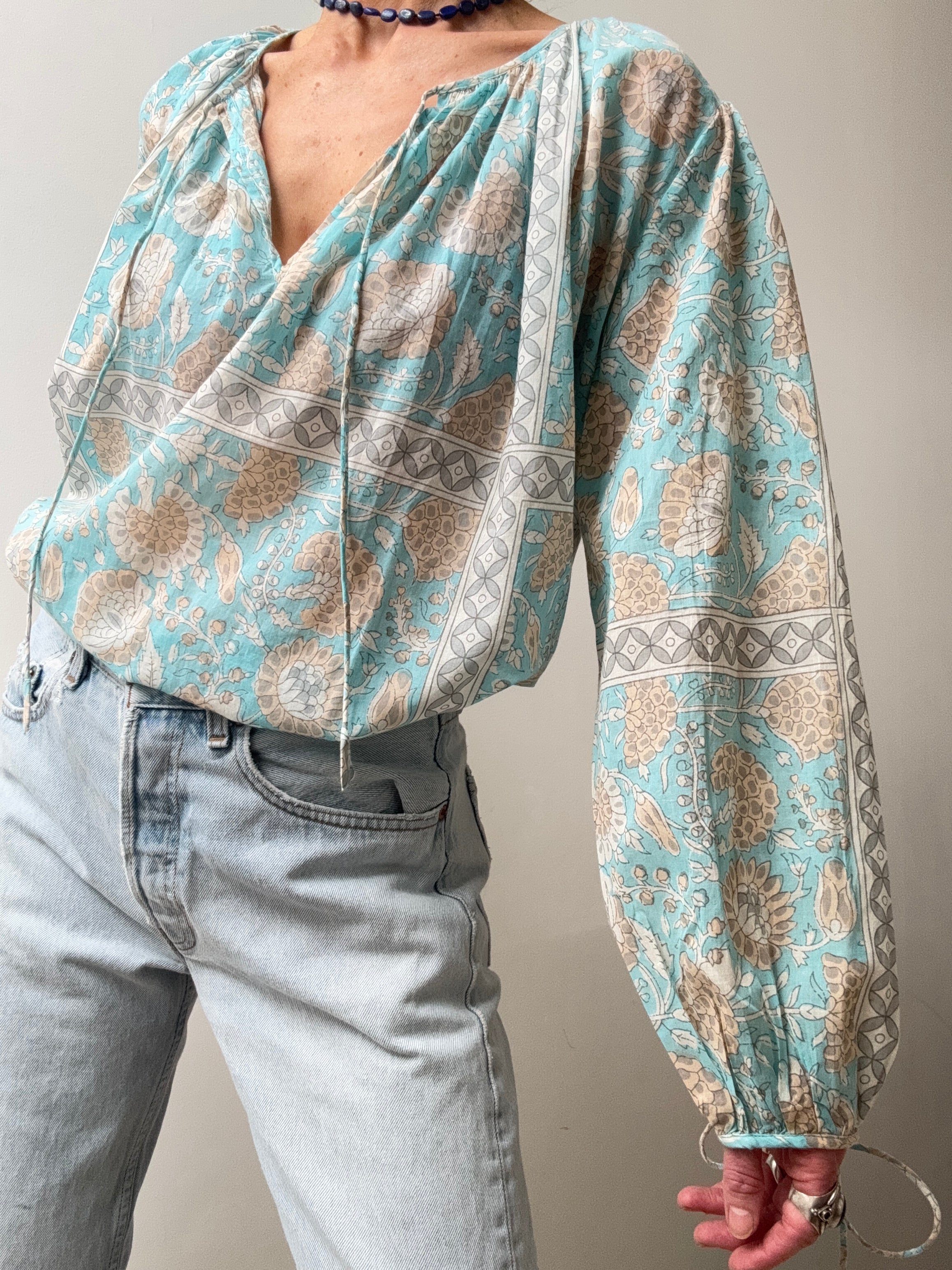 Antik Batik Flavie Blouse Blue