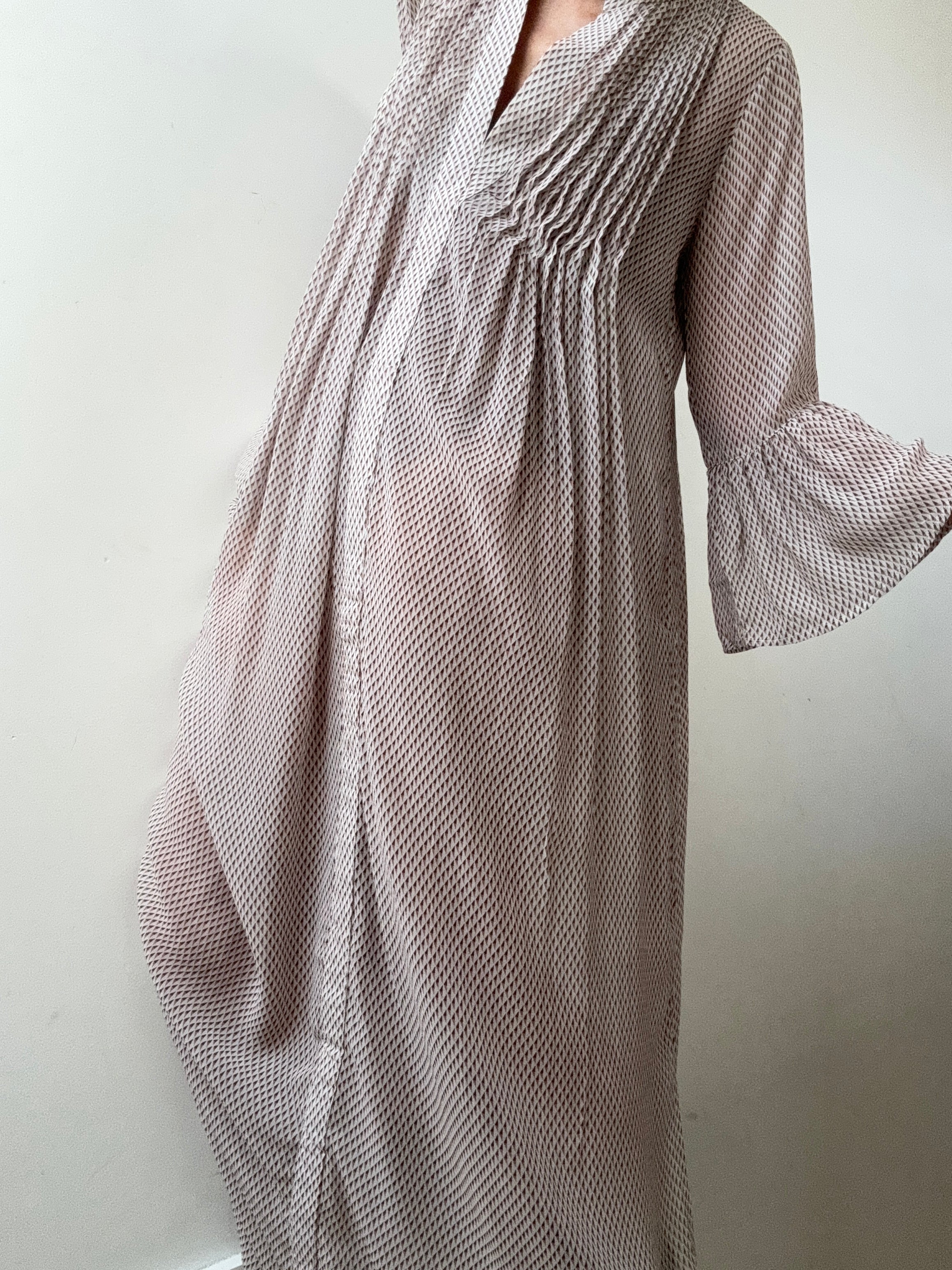 Evarae Maxi Silk Tunic Geometric