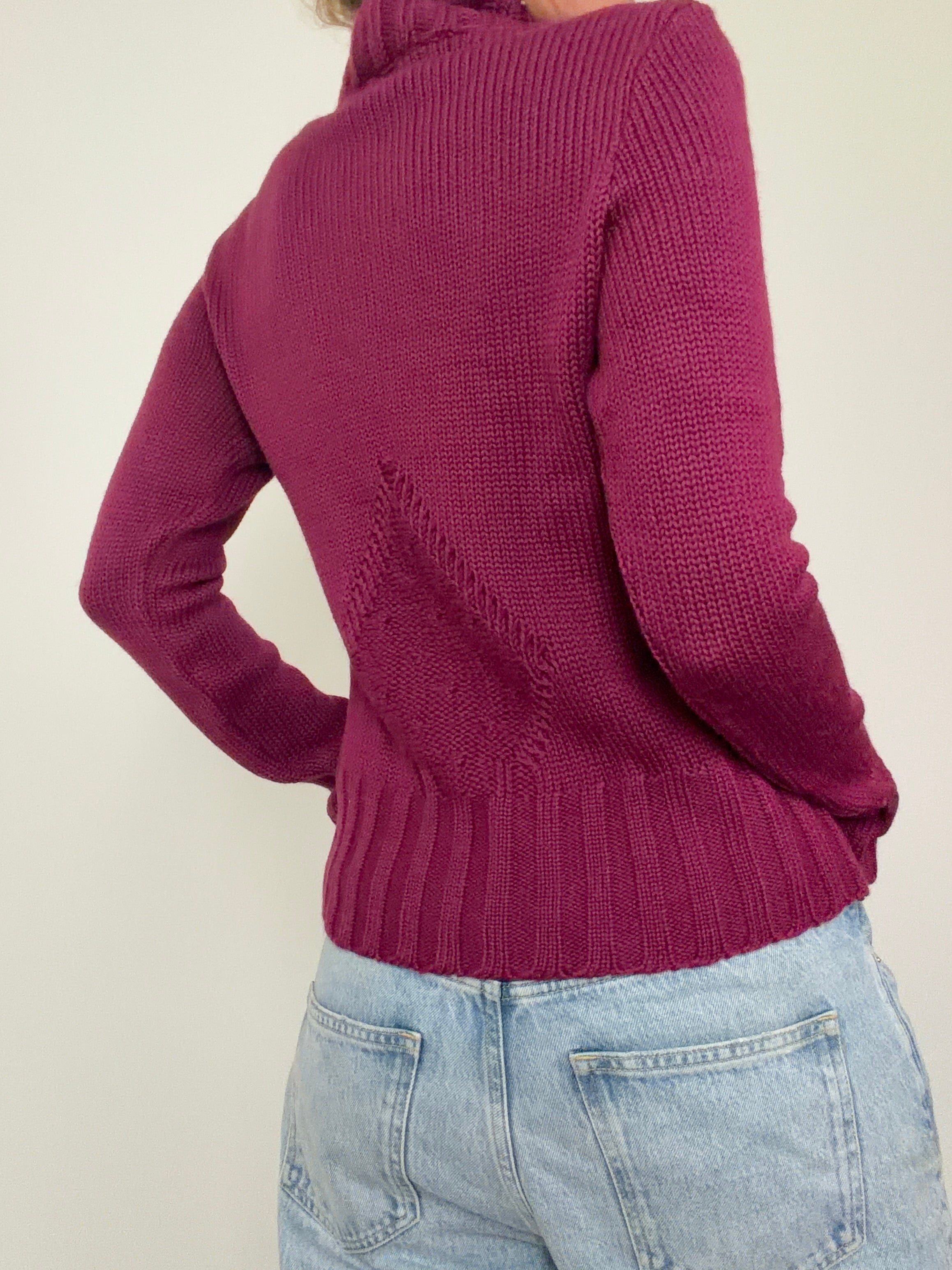 Plum Diamond Knit
