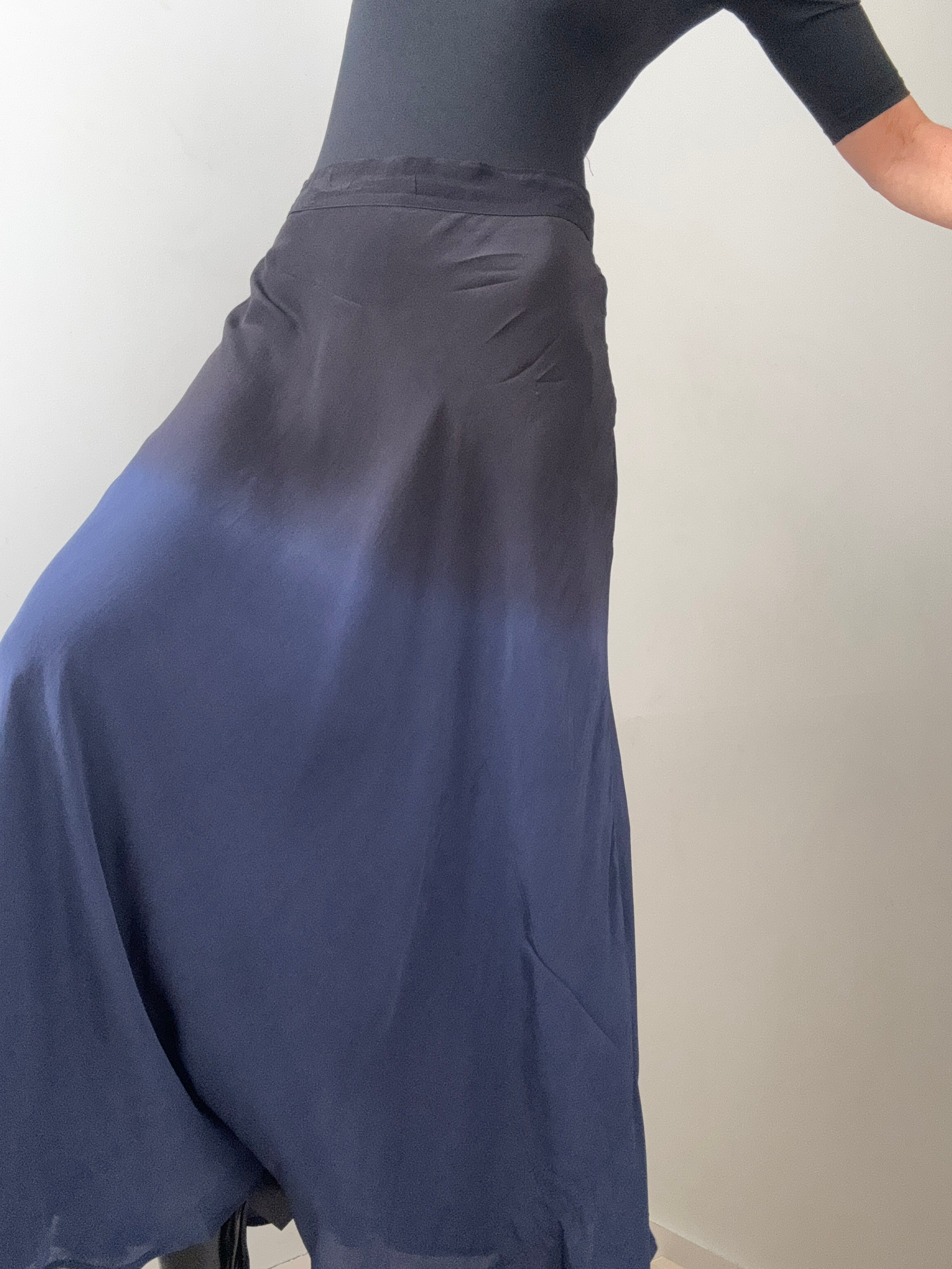 Silk Cezanne Skirt Ombre Blue