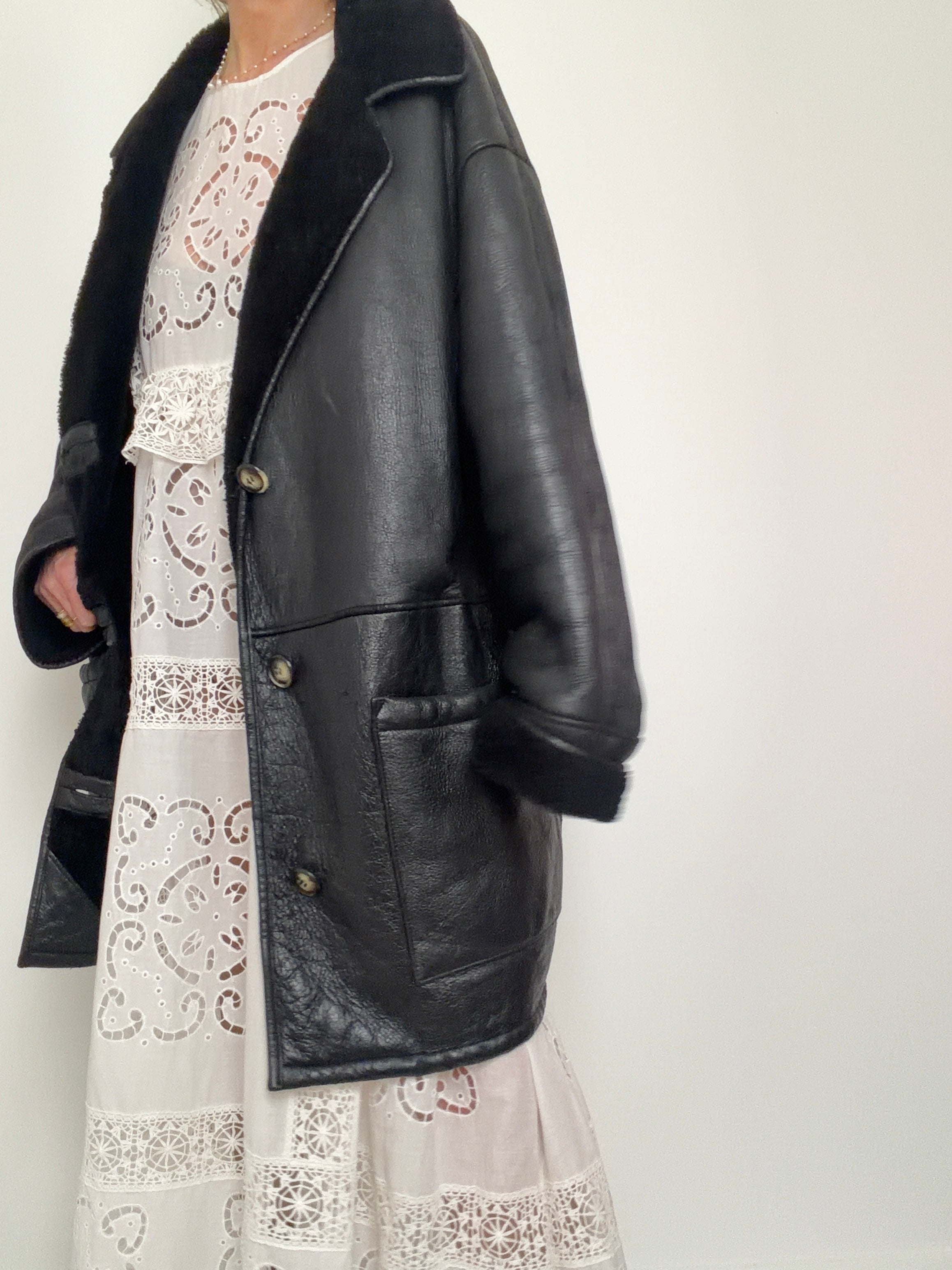 Black Vintage Shearling
