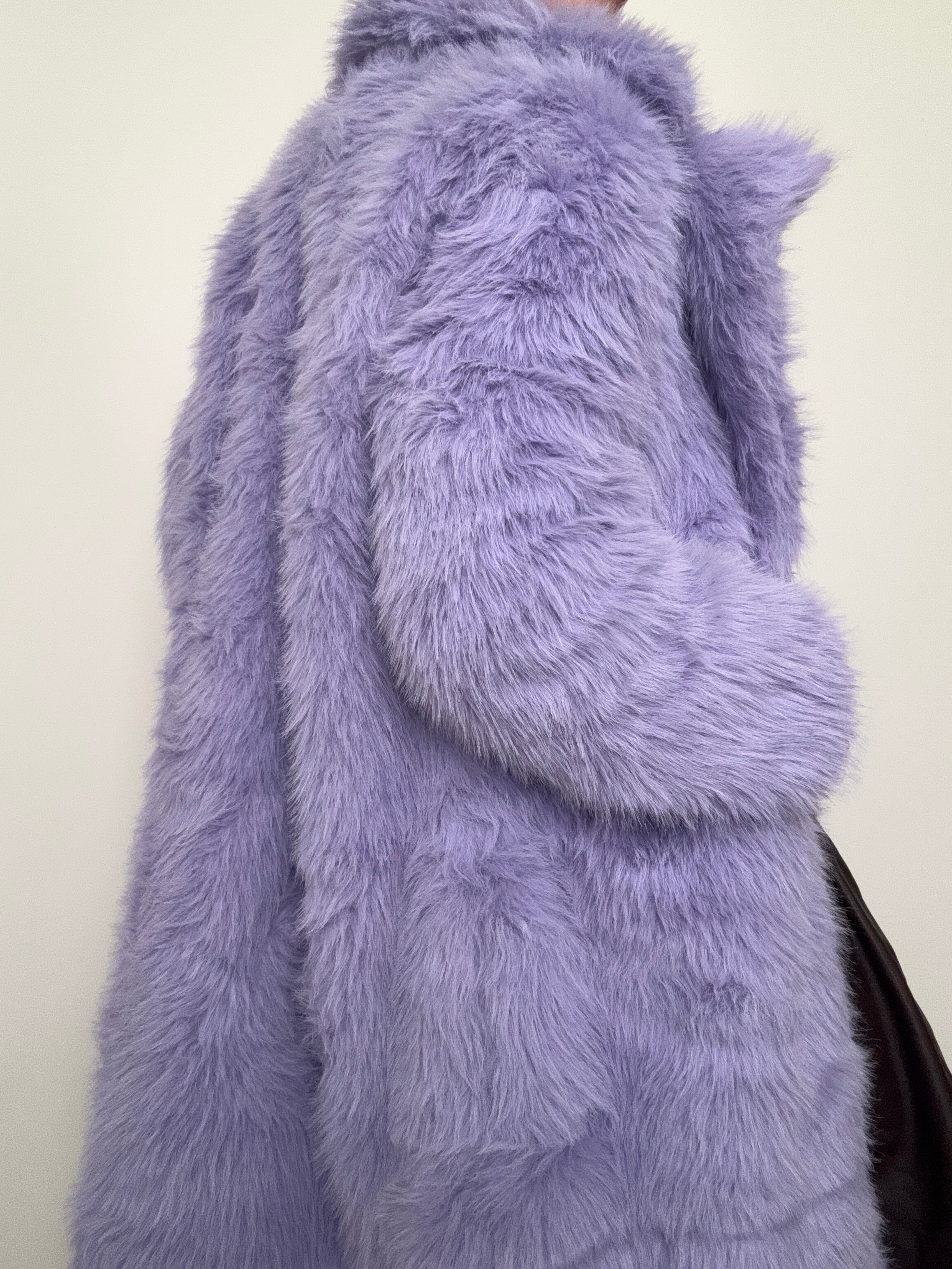 Lilac Rabbit Fur Coat