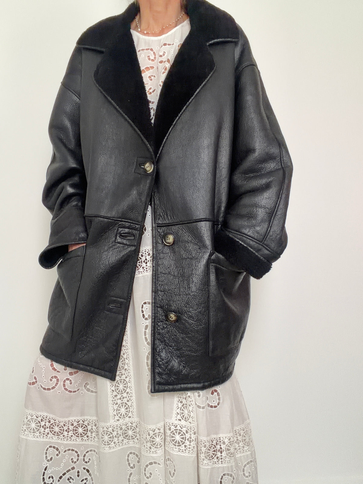 Black Vintage Shearling