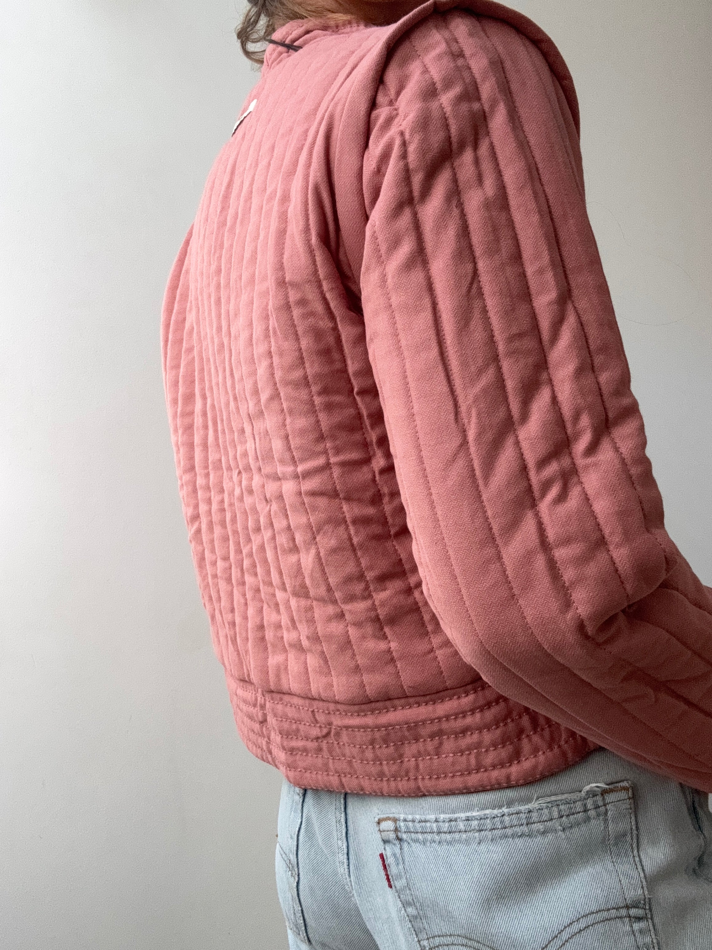 Reversible Peach Spot Quilt Jacket | Jackets