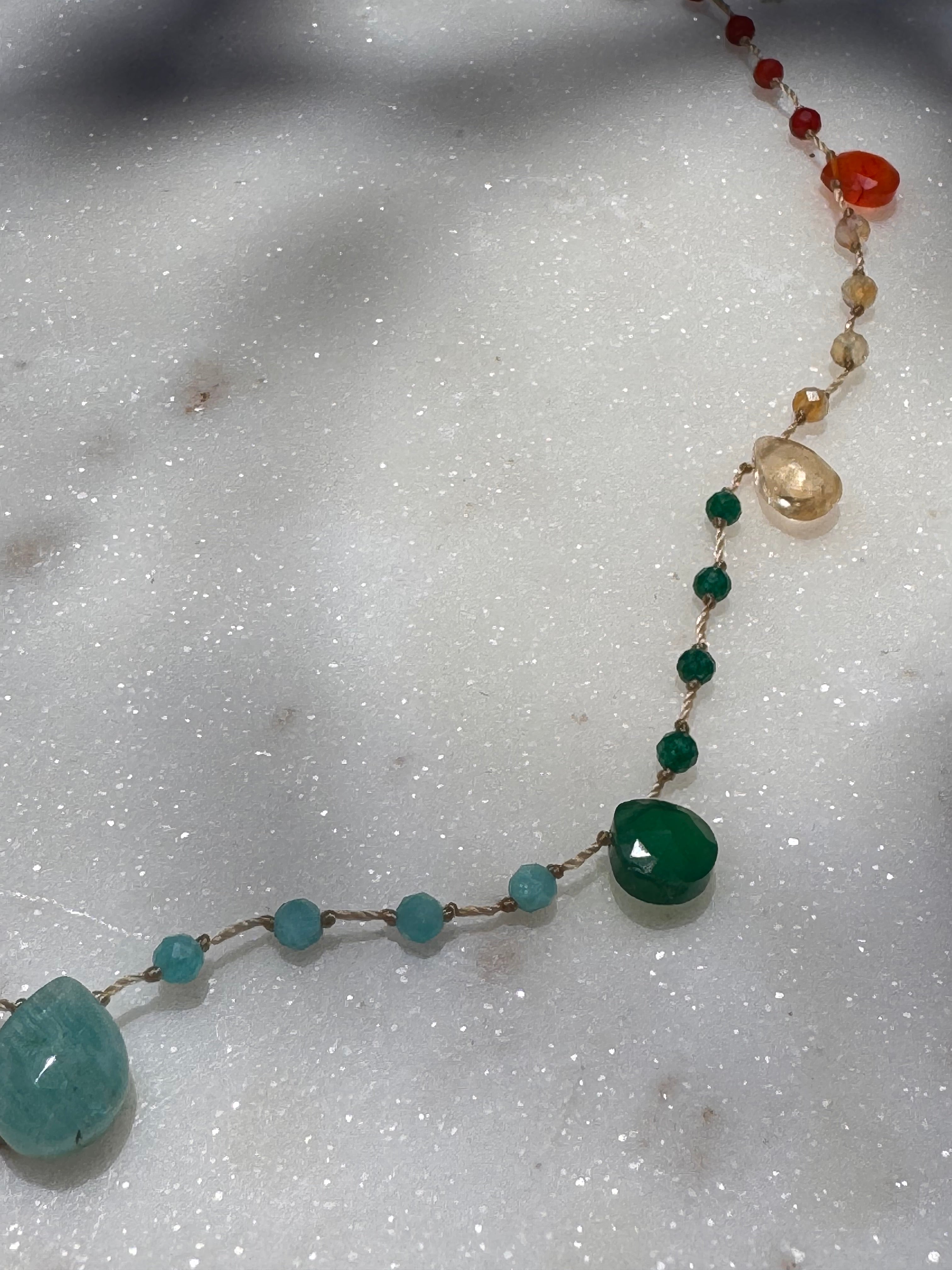 Crystal Drop Chakra Choker