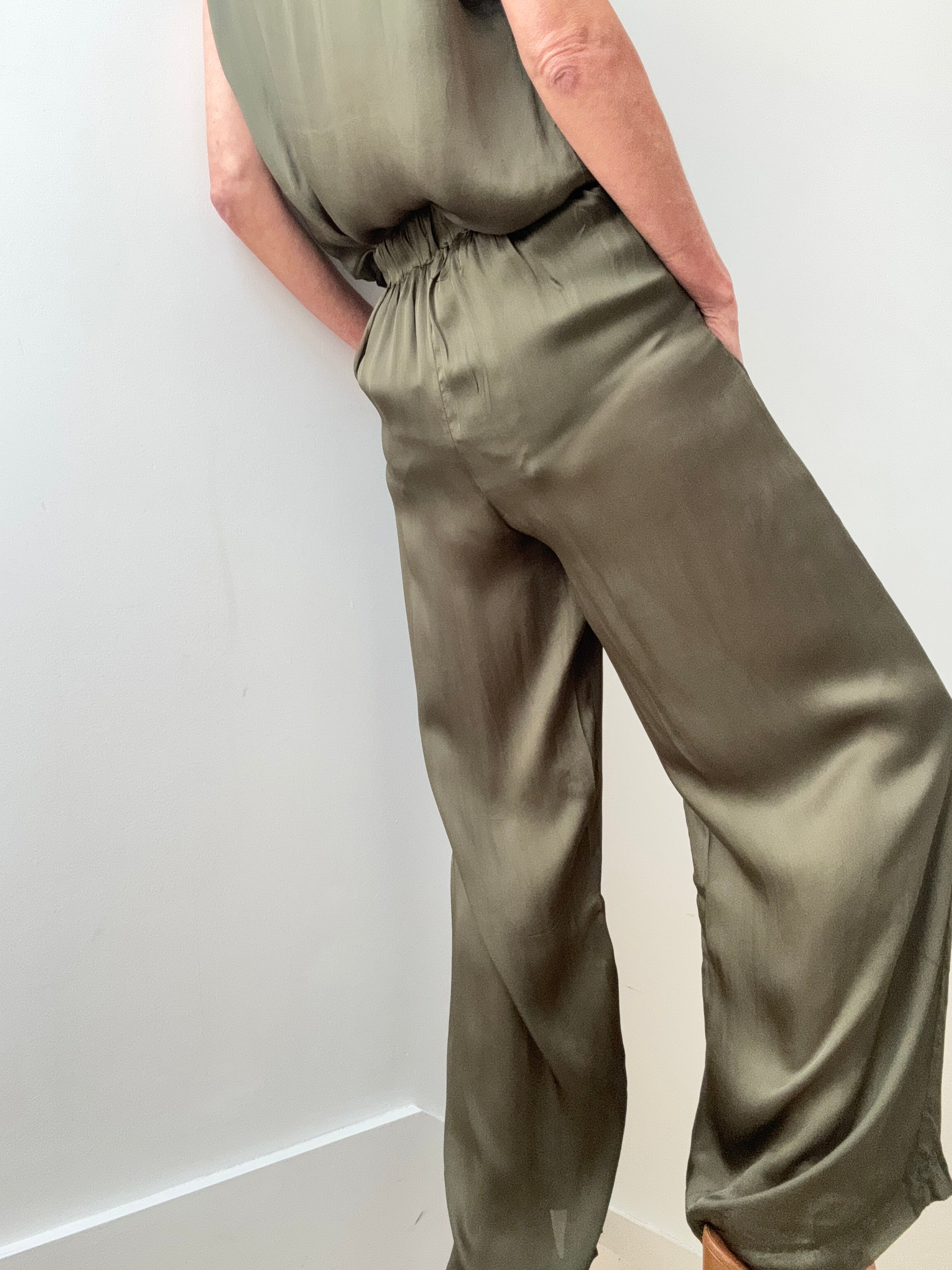 Wide Leg Pants Khaki