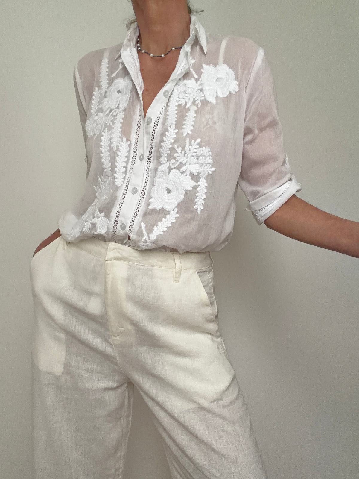Romanian Folk Blouse Collar