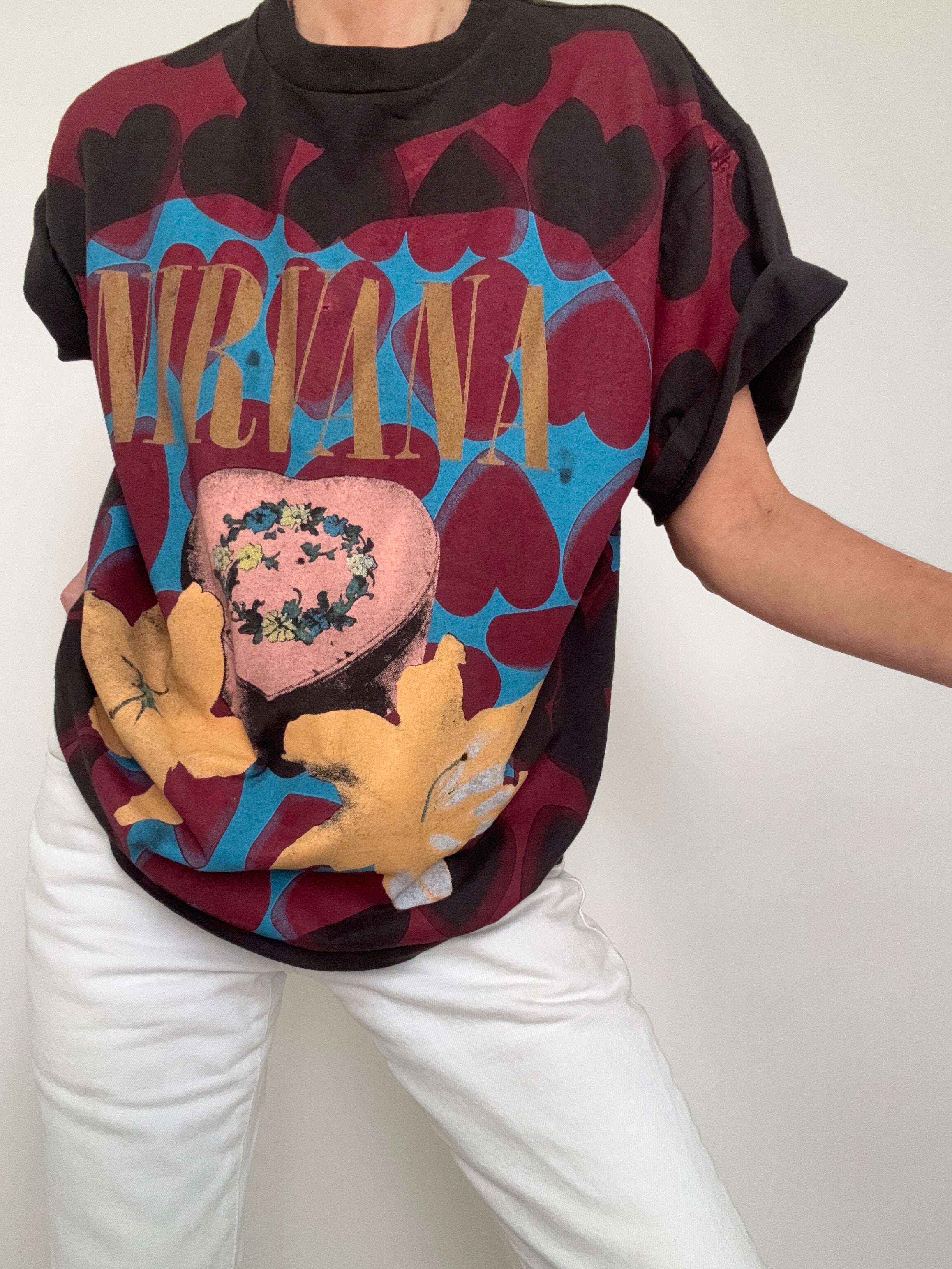 Double Print Nirvana Heart Tee
